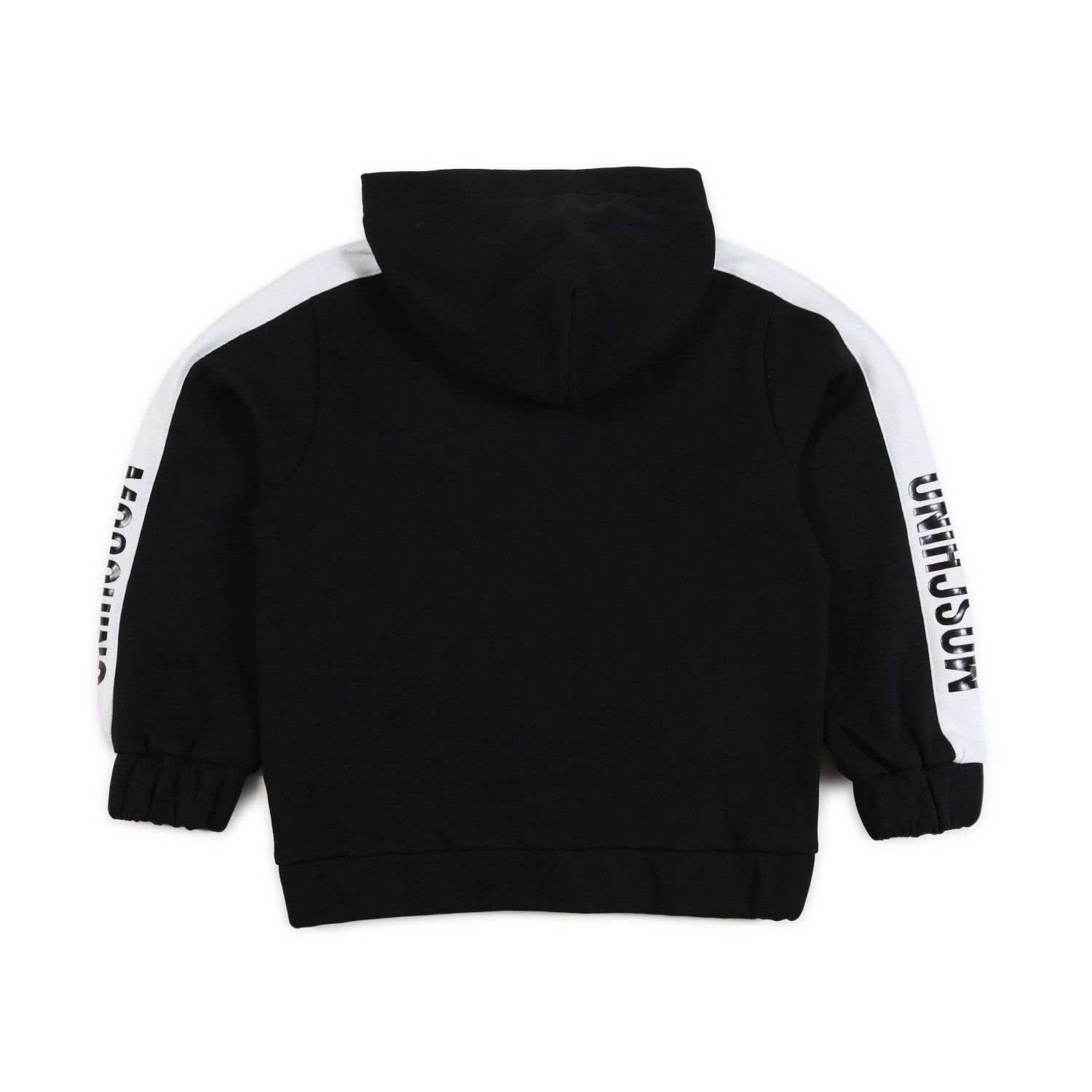 FELPA HOODIE NERA E BIANCA CON PATCH TEDDY BEAR - annameglio.com abbigliamento moda