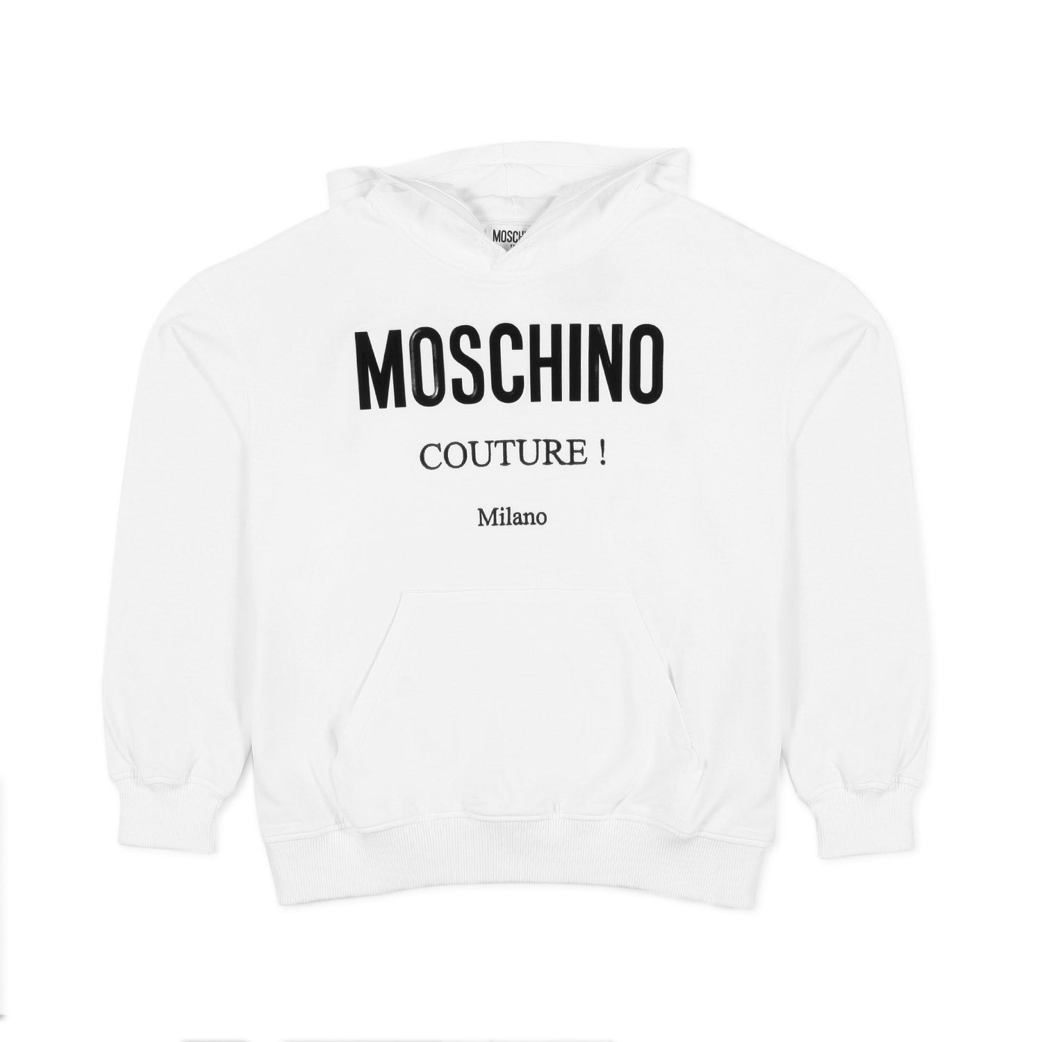 FELPA HOODIE BIANCA CON LOGHI NERI - annameglio.com abbigliamento moda