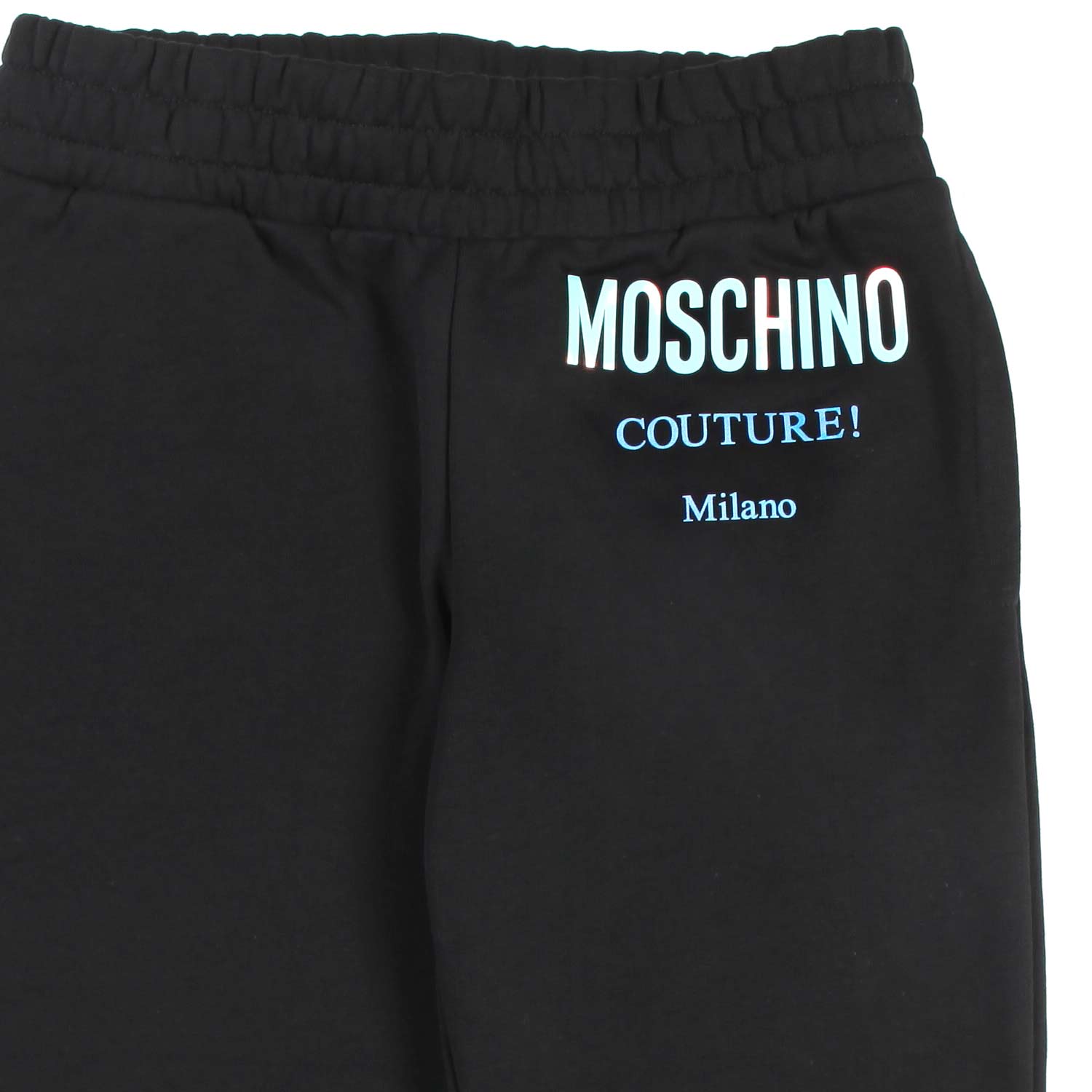 PANTALONE IN FELPA NERO E TURCHESE BAMBINA E TEEN - annameglio.com abbigliamento moda