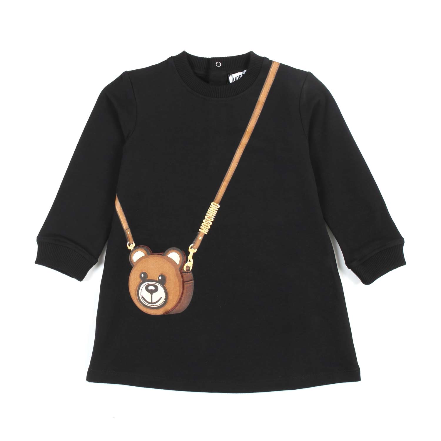 MINI ABITO NERO IN FELPA BIMBA - annameglio.com abbigliamento moda