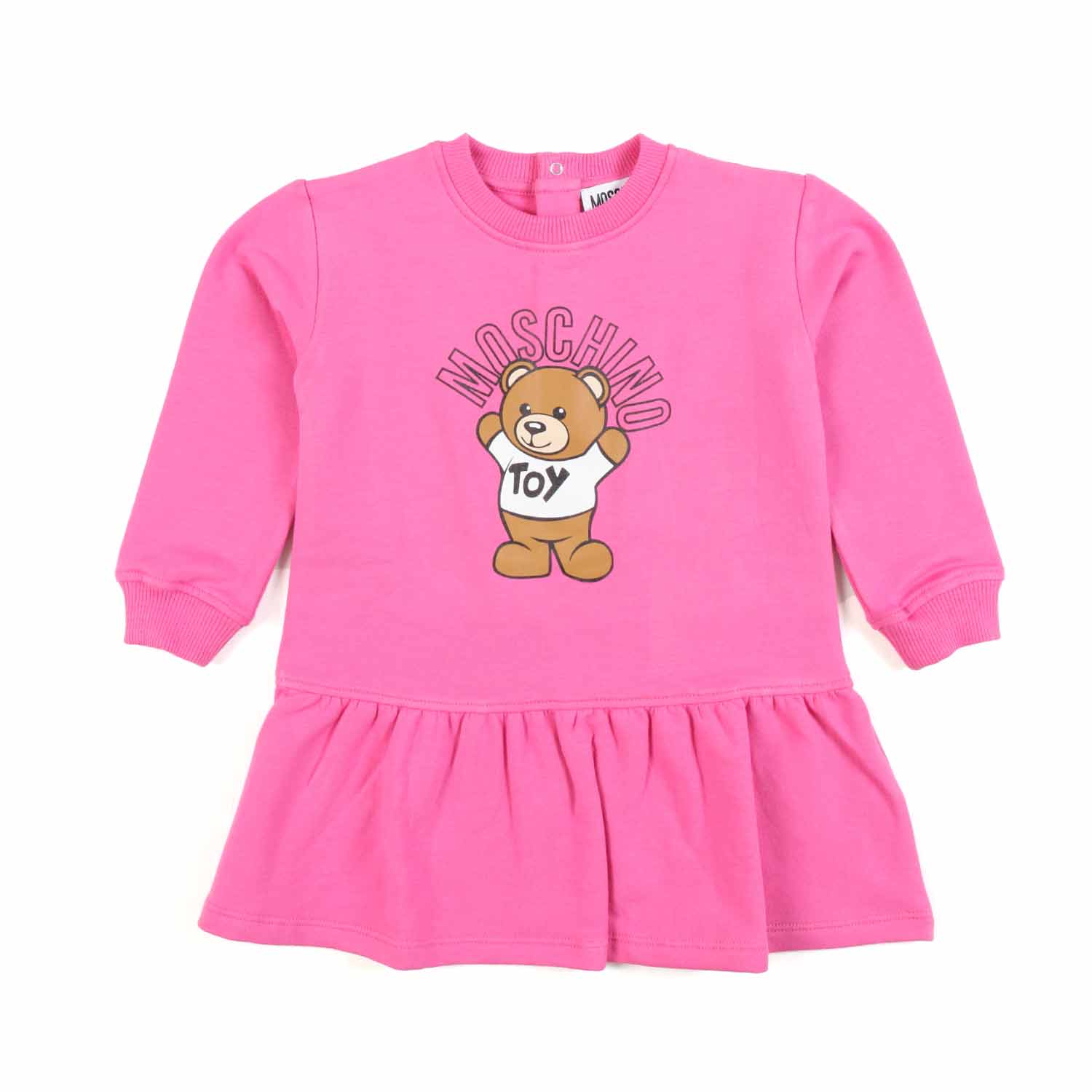 ABITO TEDDY BEAR FUCSIA IN FELPA BIMBA - annameglio.com abbigliamento moda