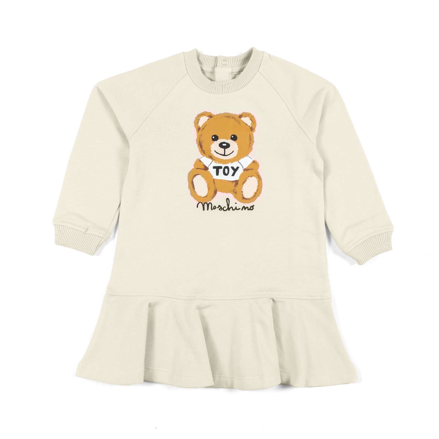 MINI ABITO TEDDY BEAR BIANCO CALDO IN FELPA BIMBA - annameglio.com abbigliamento moda