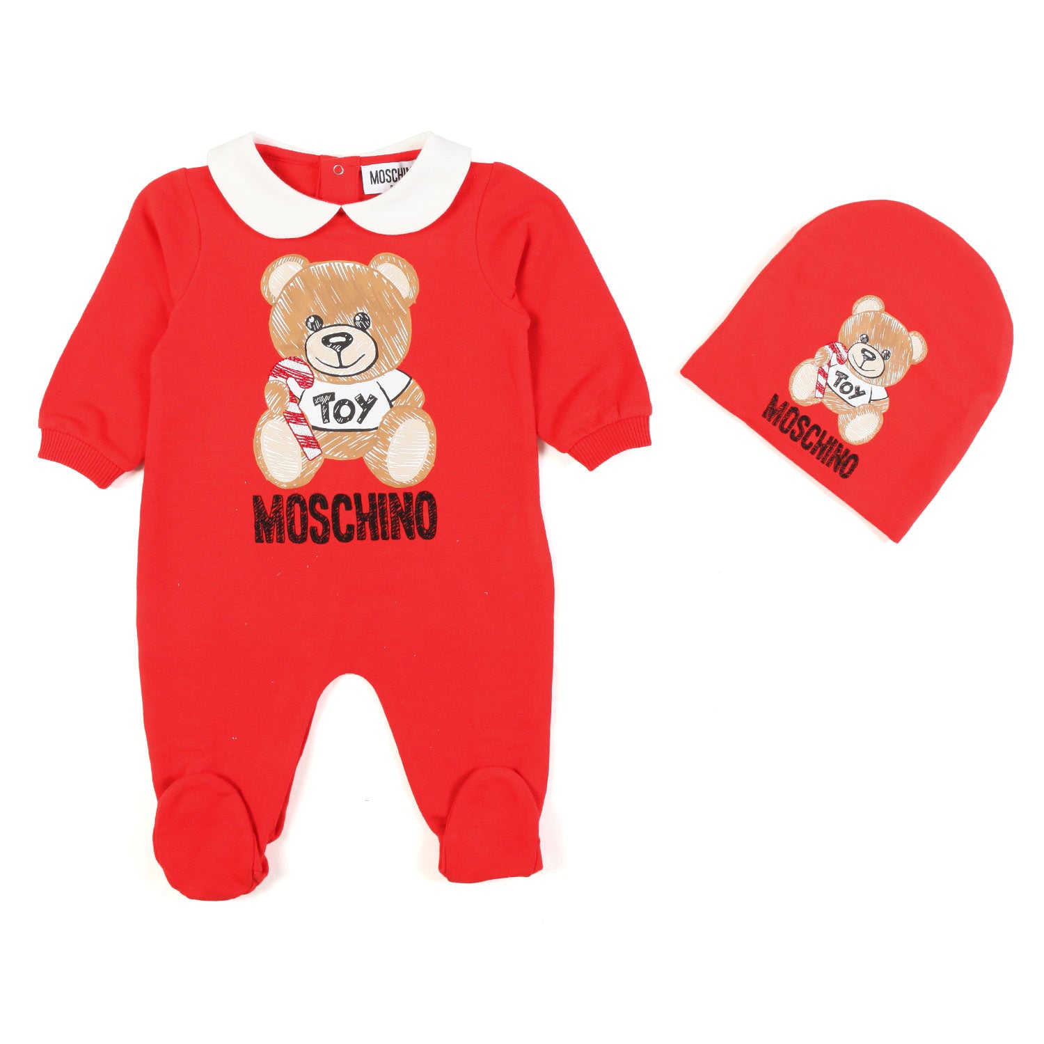 SET TUTINA TEDDY BEAR ROSSA CON CAPPELLO - annameglio.com abbigliamento moda