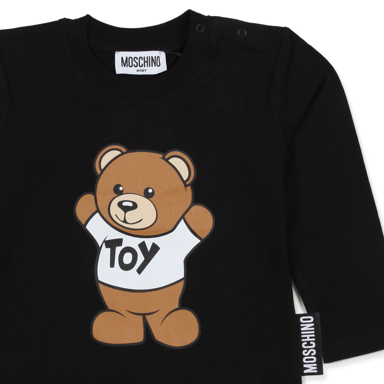 BABY T-SHIRT MANICA LUNGA NERA CON TEDDY BEAR - annameglio.com abbigliamento moda