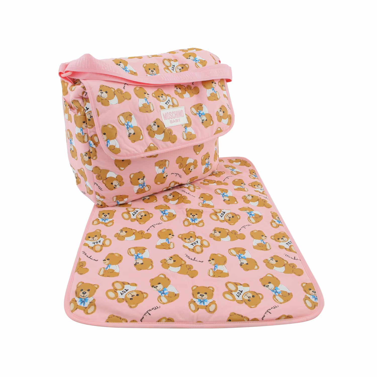 BORSA FASCIATOIO TEDDY BEAR ROSA NEONATA - annameglio.com abbigliamento moda