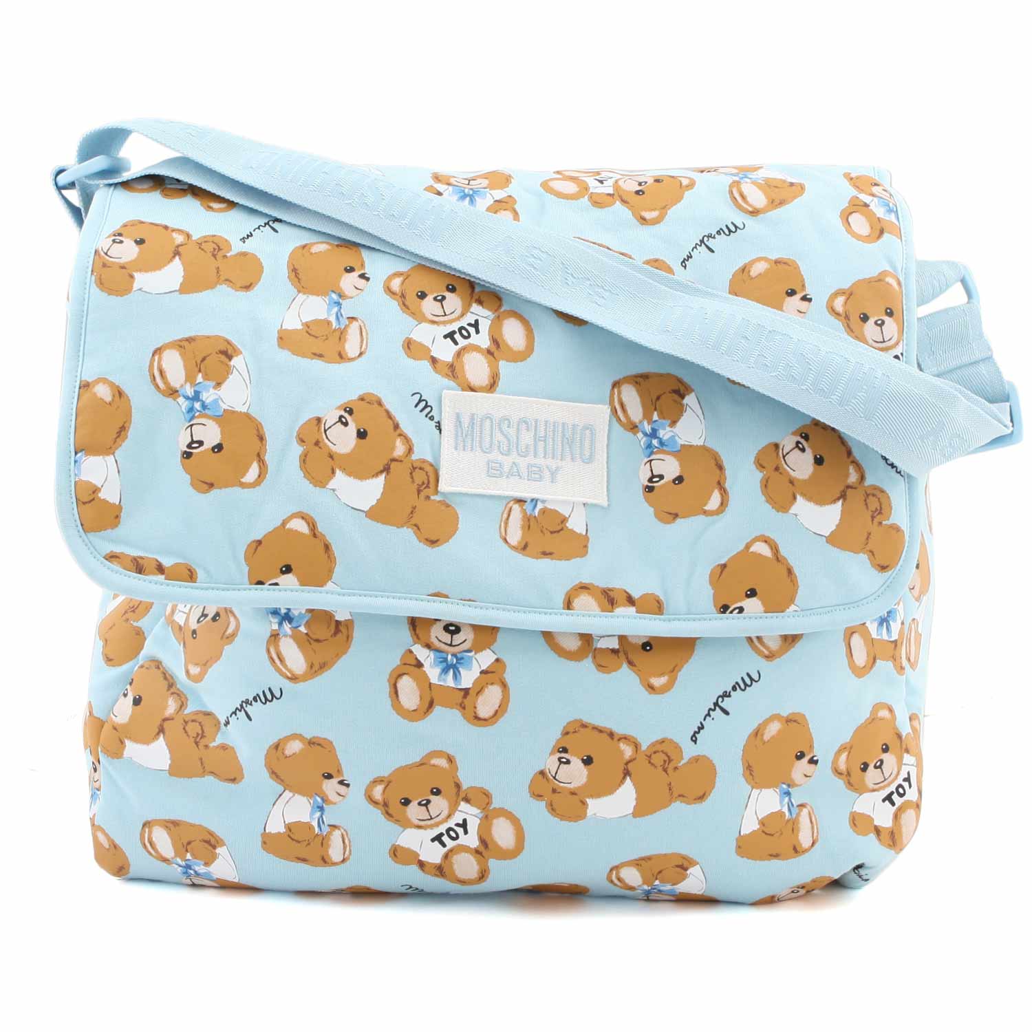 BORSA FASCIATOIO TEDDY BEAR CELESTE NEONATO - annameglio.com abbigliamento moda