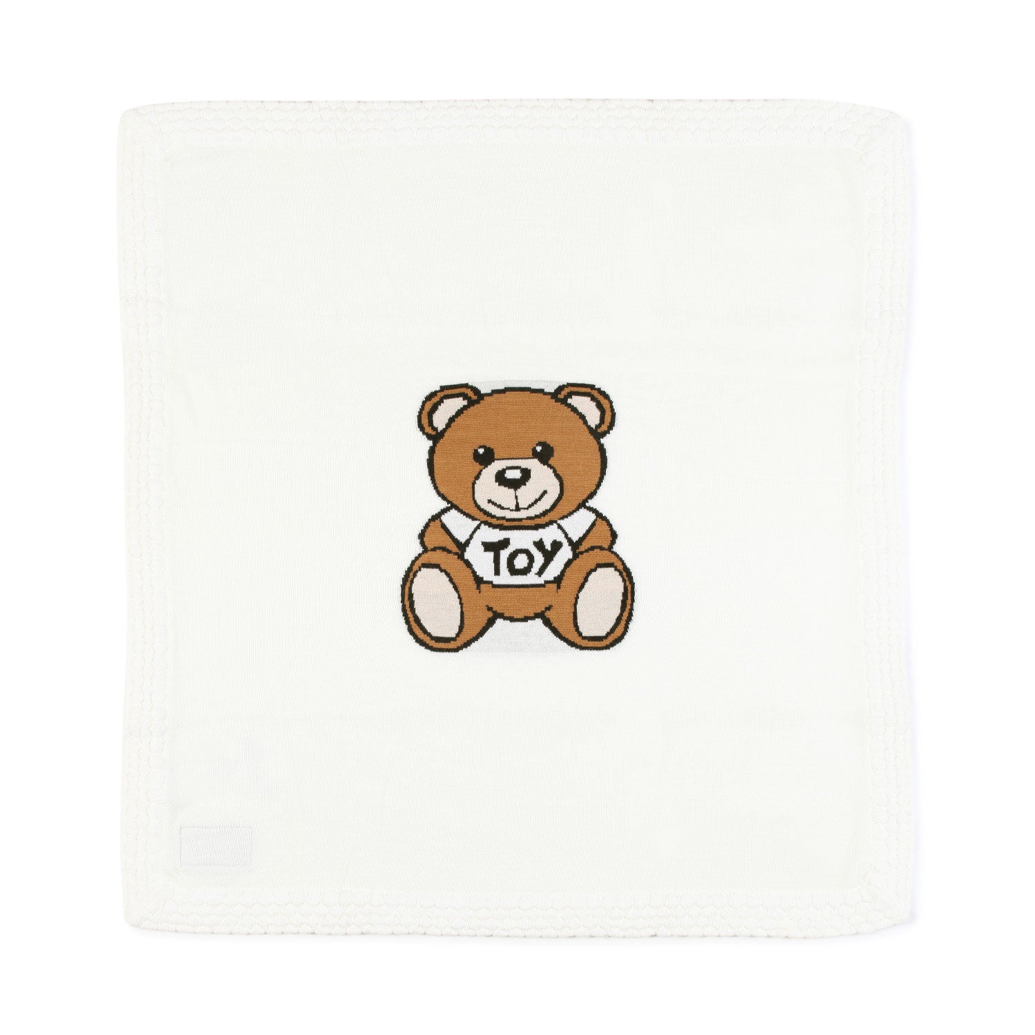 COPERTA DA CULLA BIANCA CON TEDDY BEAR - annameglio.com abbigliamento moda
