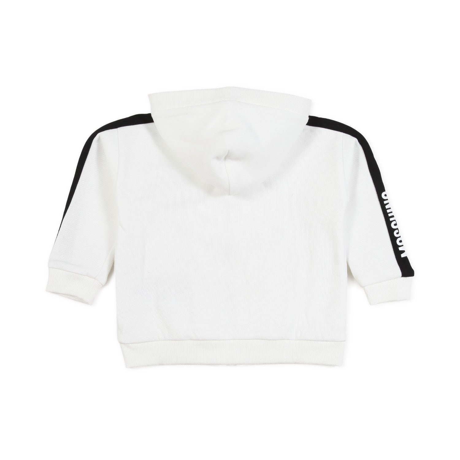 BABY FELPA HOODIE BIANCA E NERA CON TEDDY BEAR - annameglio.com abbigliamento moda