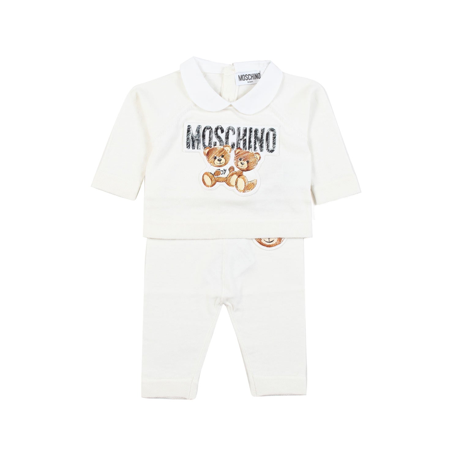 TUTINA 2 PEZZI ECRU CON TEDDY BEAR - annameglio.com abbigliamento moda