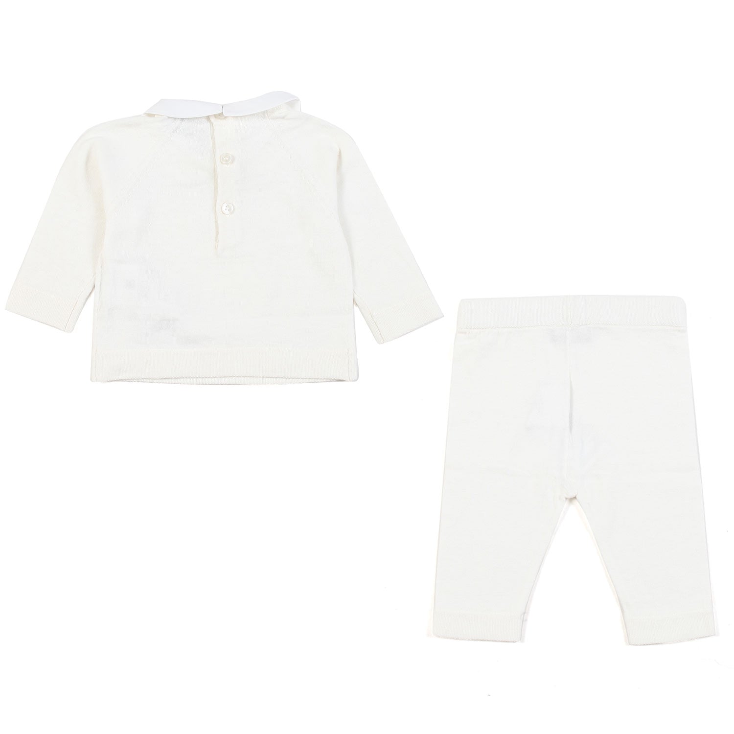 TUTINA 2 PEZZI ECRU CON TEDDY BEAR - annameglio.com abbigliamento moda