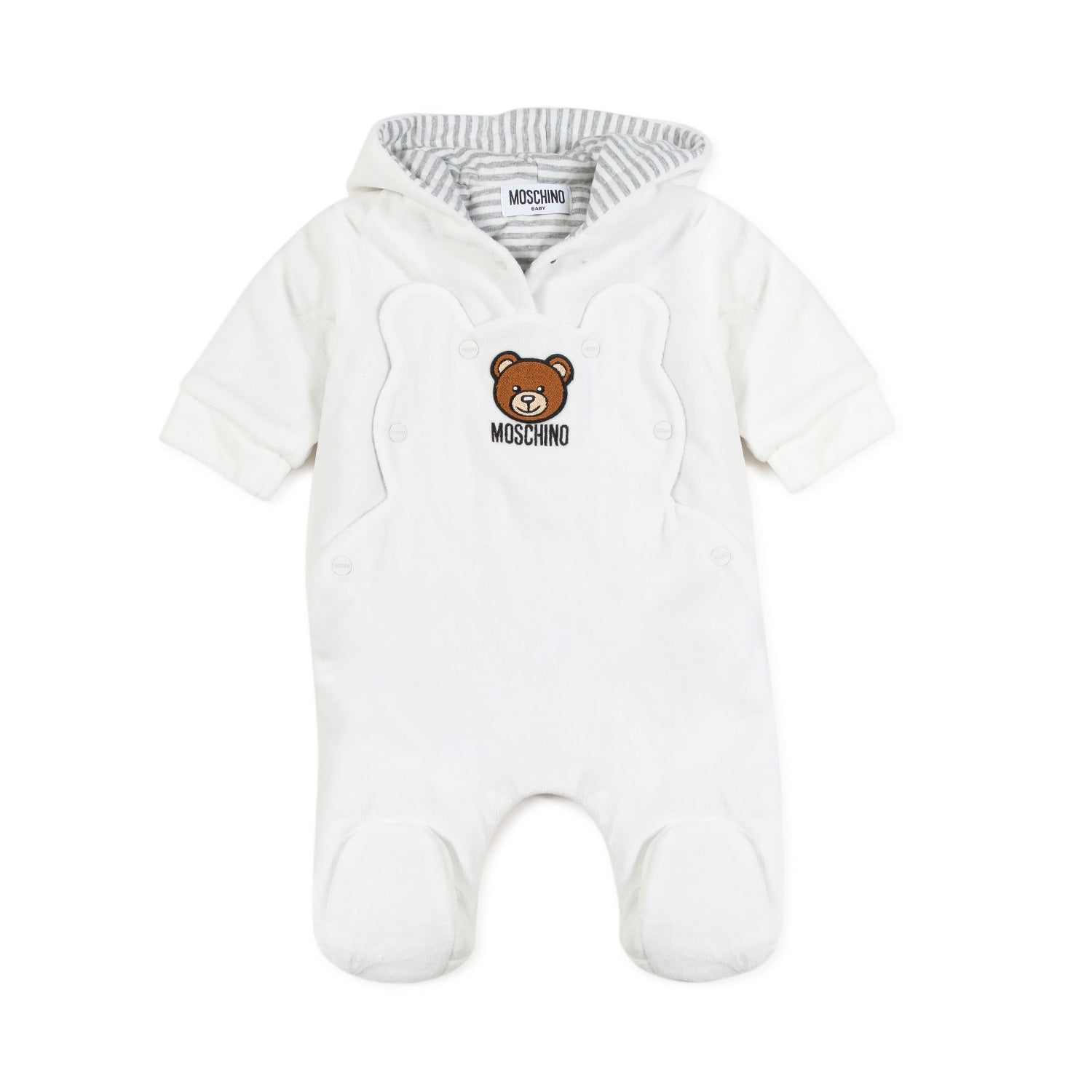 TUTINA TEDDY BEAR BIANCA CON CAPPUCCIO - annameglio.com abbigliamento moda