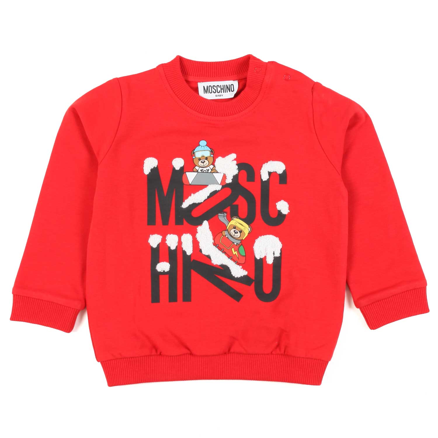 FELPA BABY ROSSA CON LOGO INNEVATO - annameglio.com abbigliamento moda