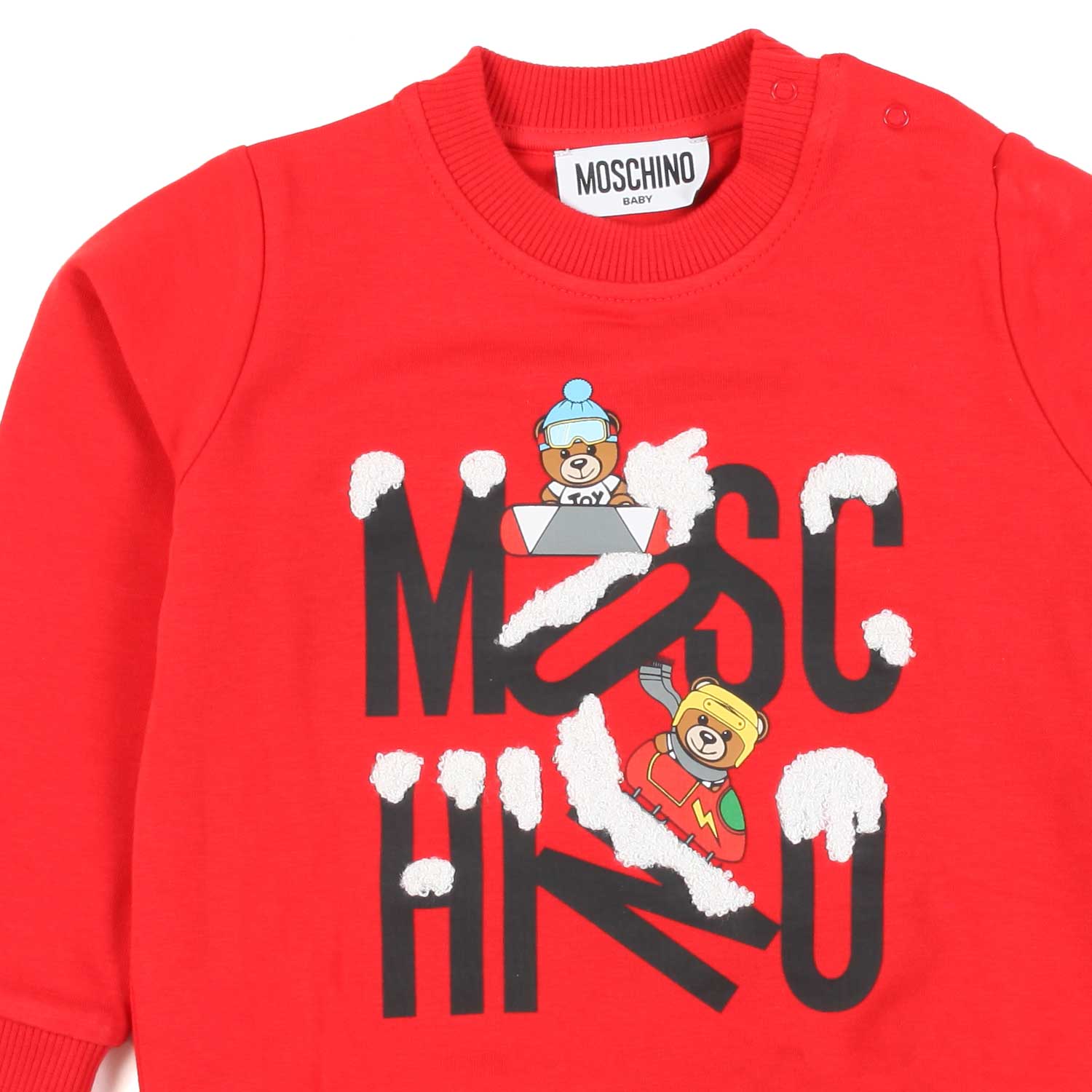 FELPA BABY ROSSA CON LOGO INNEVATO - annameglio.com abbigliamento moda