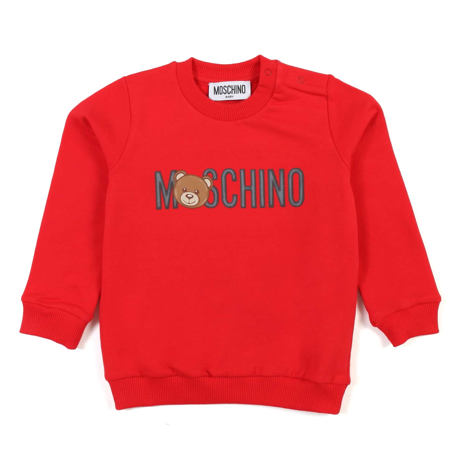 FELPA BABY NO-GENDER ROSSA CON LOGO - annameglio.com abbigliamento moda