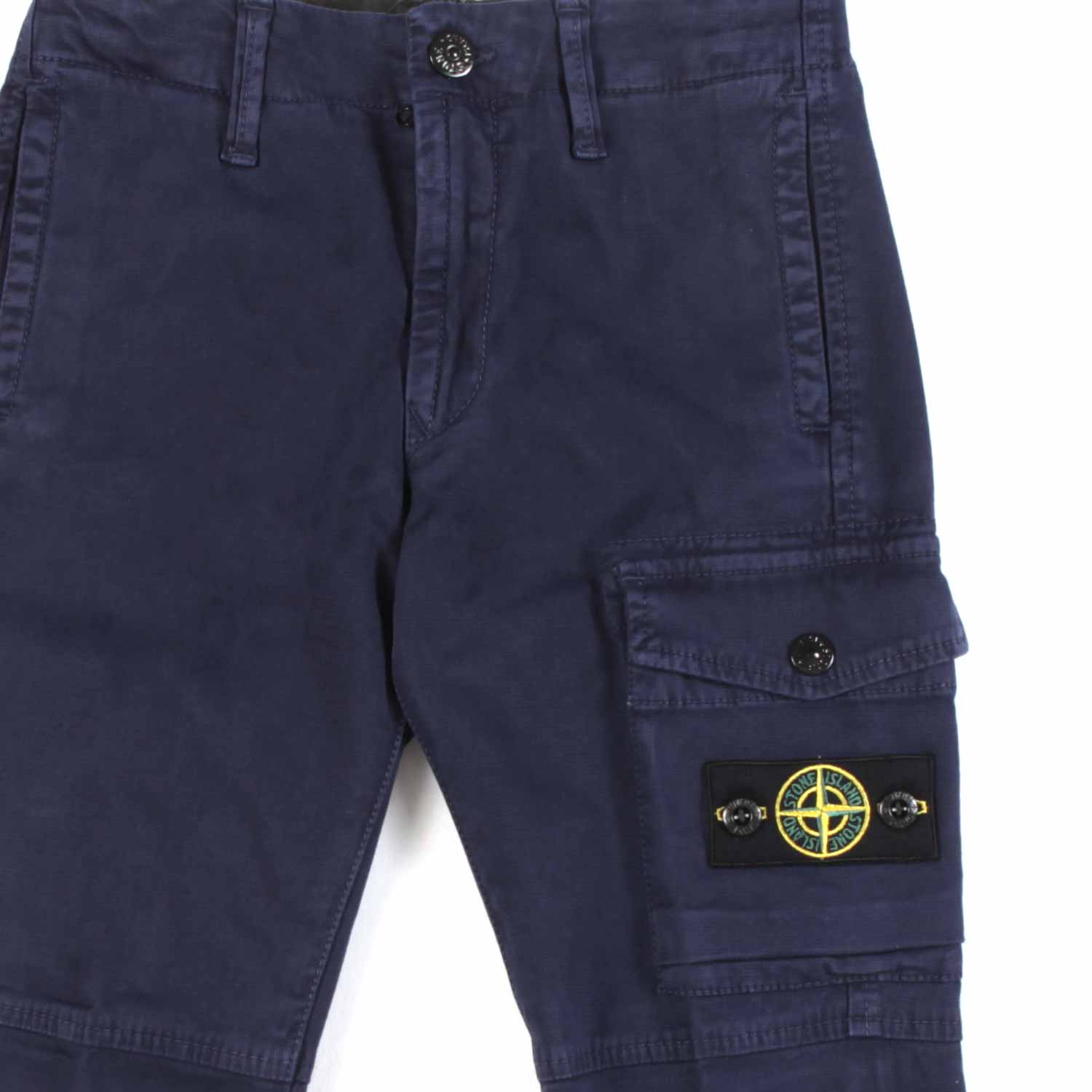 PANTALONE BLU CON TASCA CARGO BAMBINO E TEEN - annameglio.com abbigliamento moda