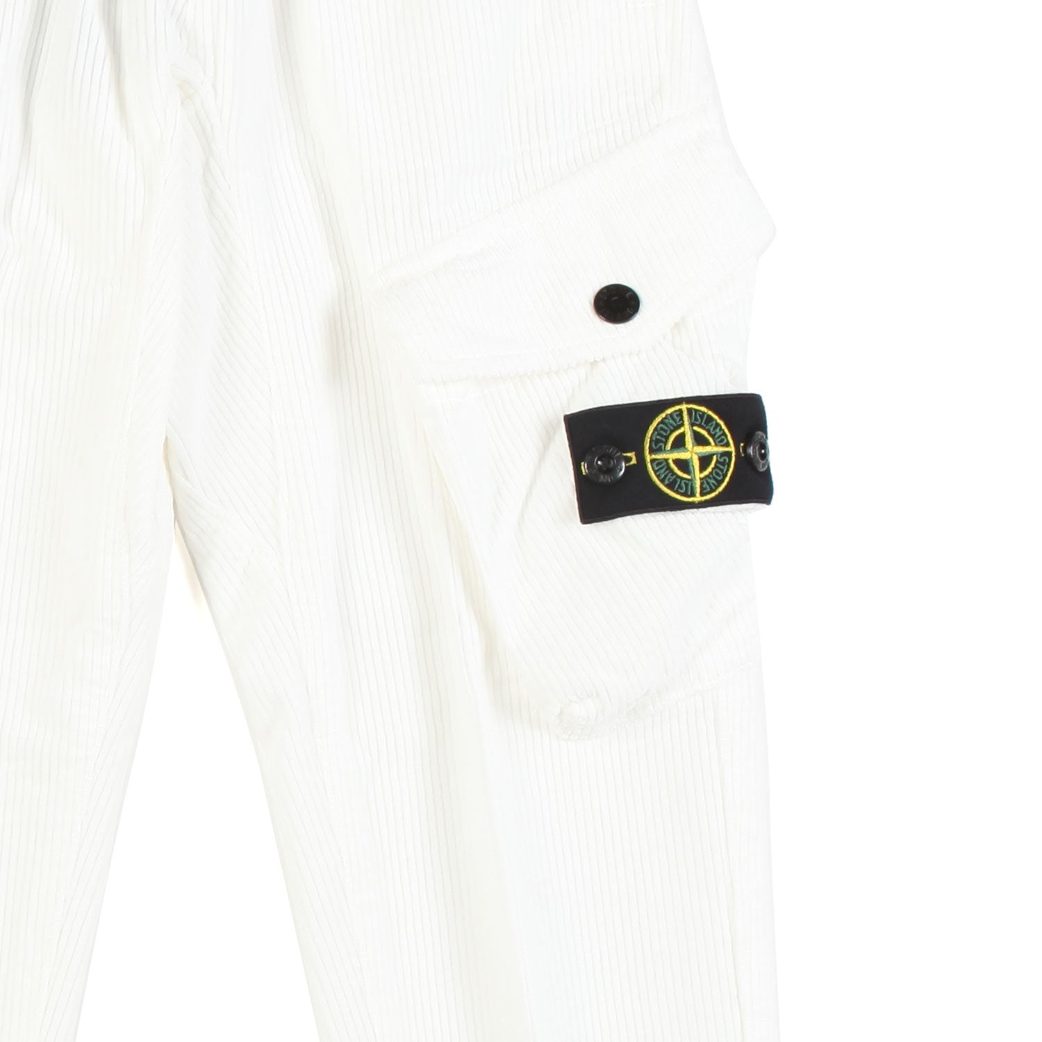 PANTALONE BIANCO DI VELLUTO CON TASCA CARGO - annameglio.com abbigliamento moda