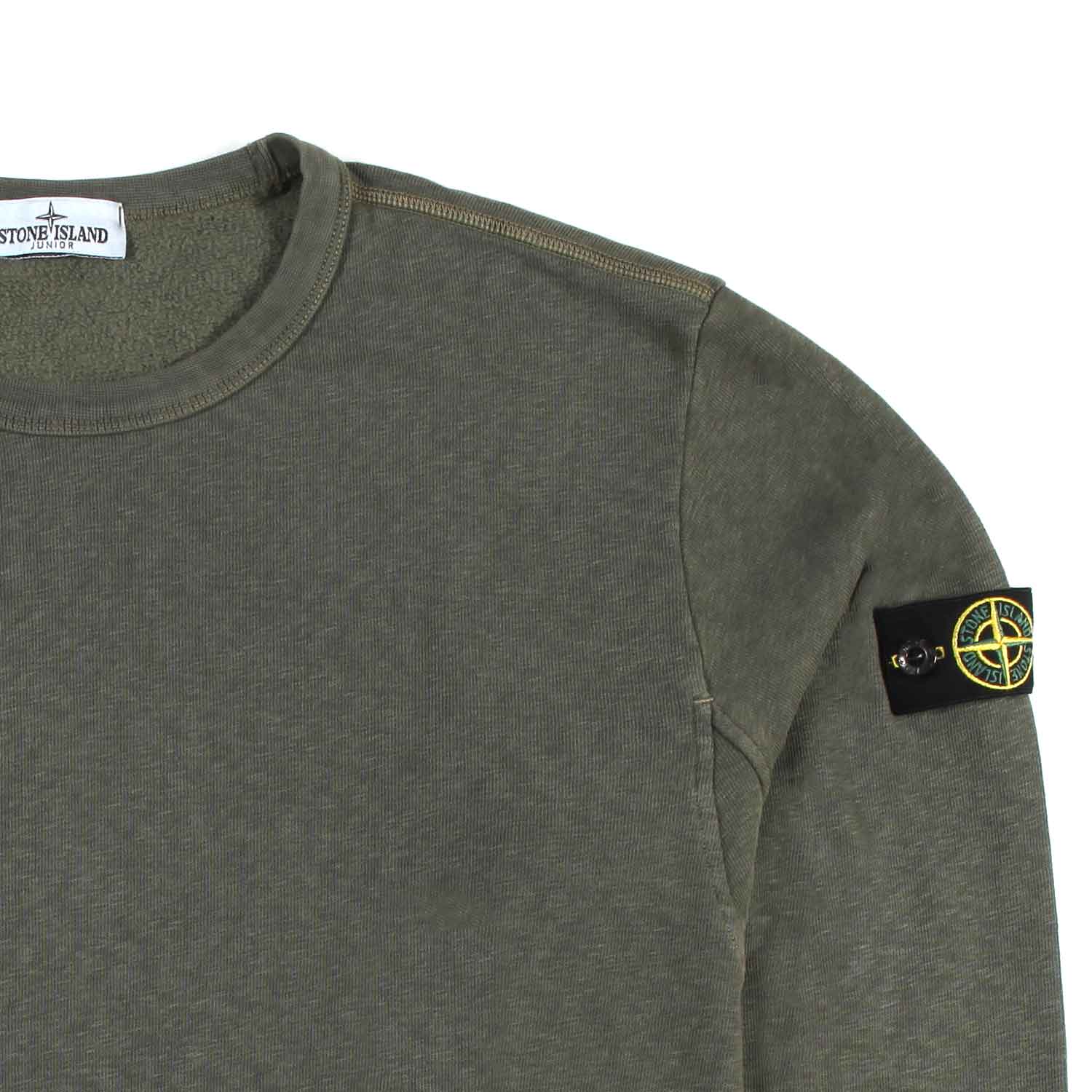 FELPA VERDE MILITARE CON PATCH LOGO COMPASS - annameglio.com abbigliamento moda