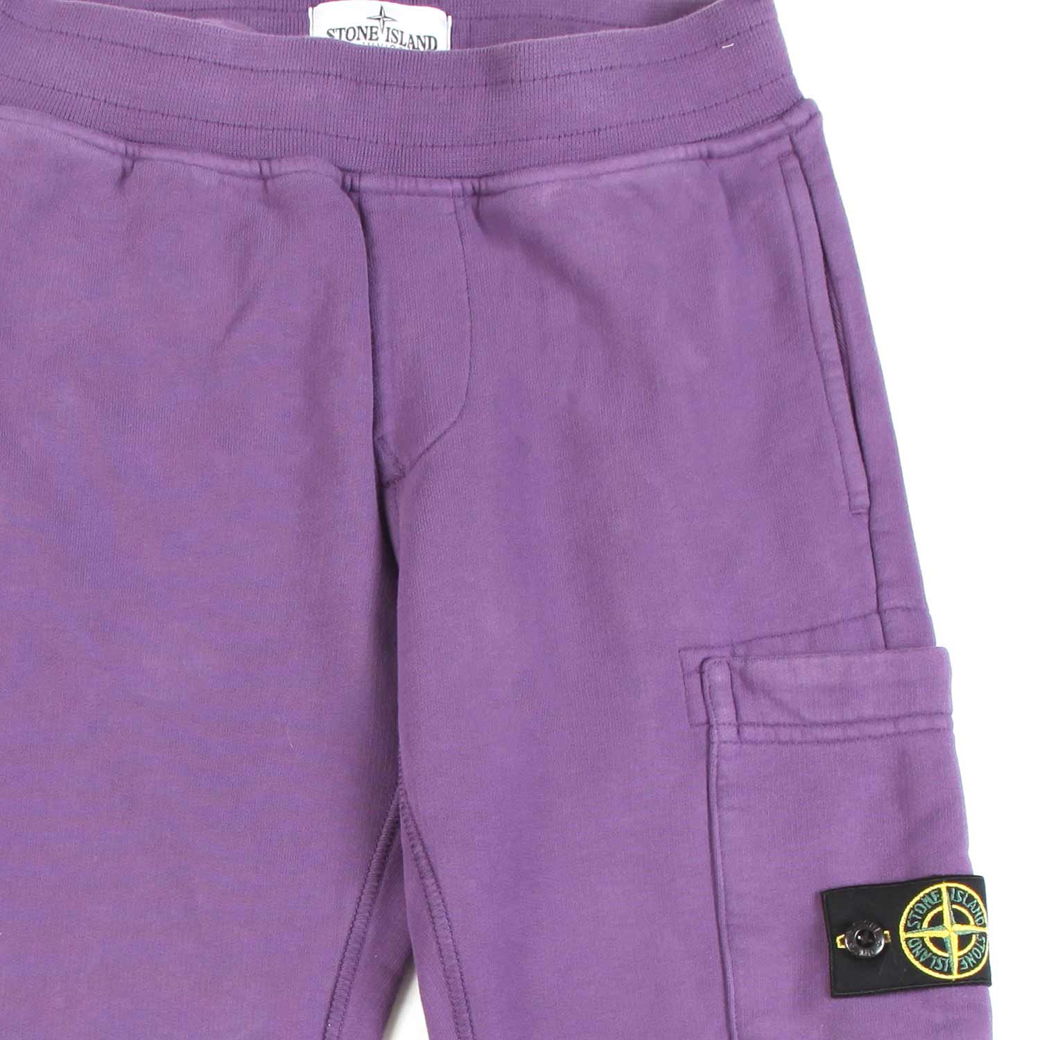 PANTALONE VIOLA IN FELPA CON TASCA CARGO - annameglio.com abbigliamento moda