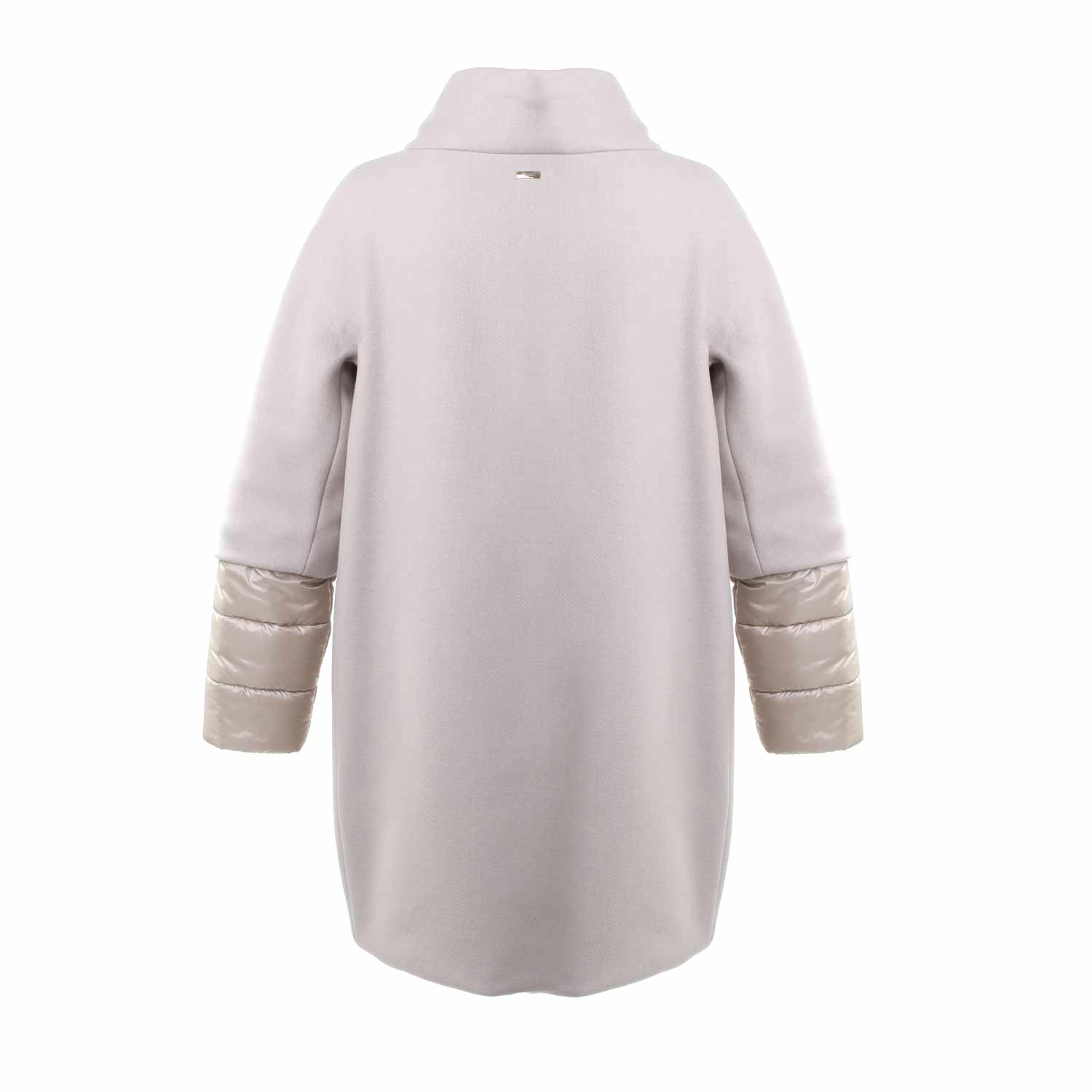 CAPPOTTO DI LANA E NYLON GRIGIO E AVORIO - annameglio.com abbigliamento moda