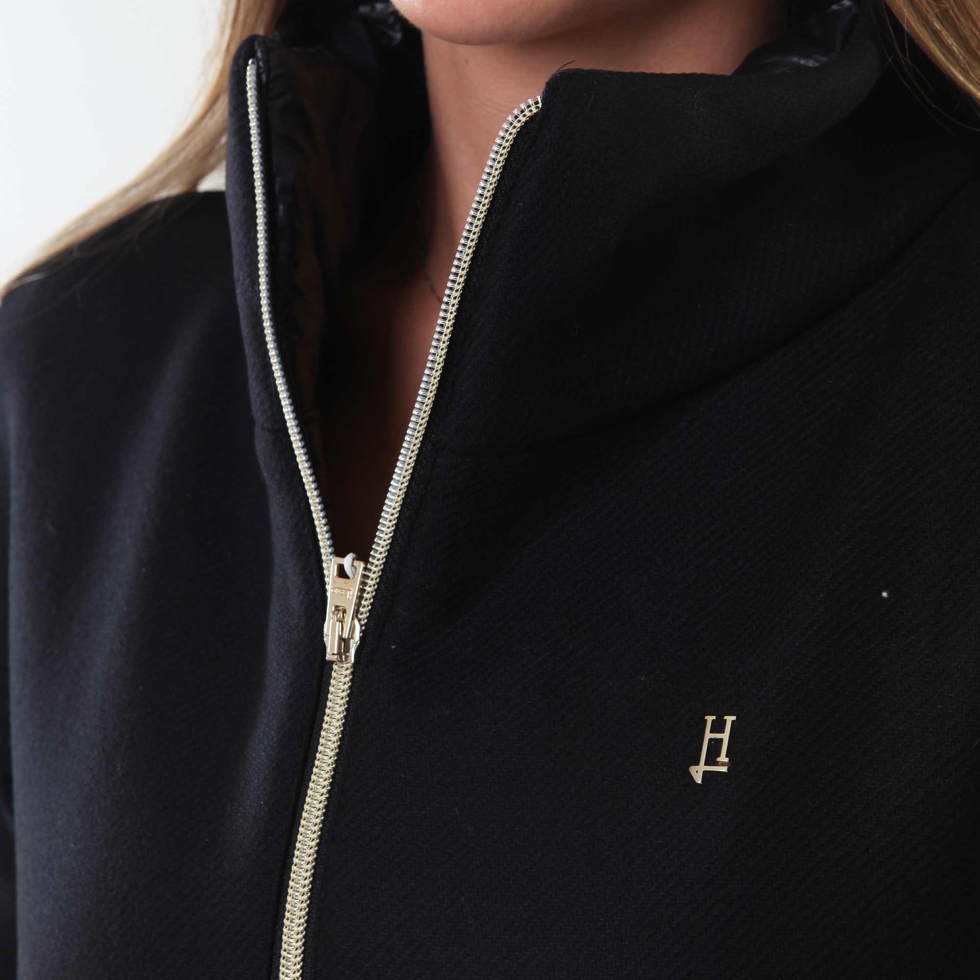 CAPPOTTO NERO IN TWILL DI LANA E NYLON - annameglio.com abbigliamento moda