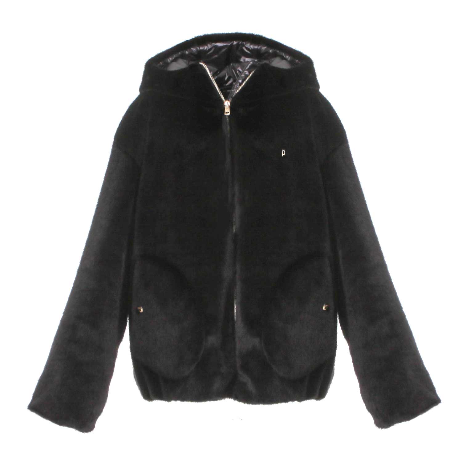 GIUBBOTTO IN ECO-PELLICCIA NERO - annameglio.com abbigliamento moda