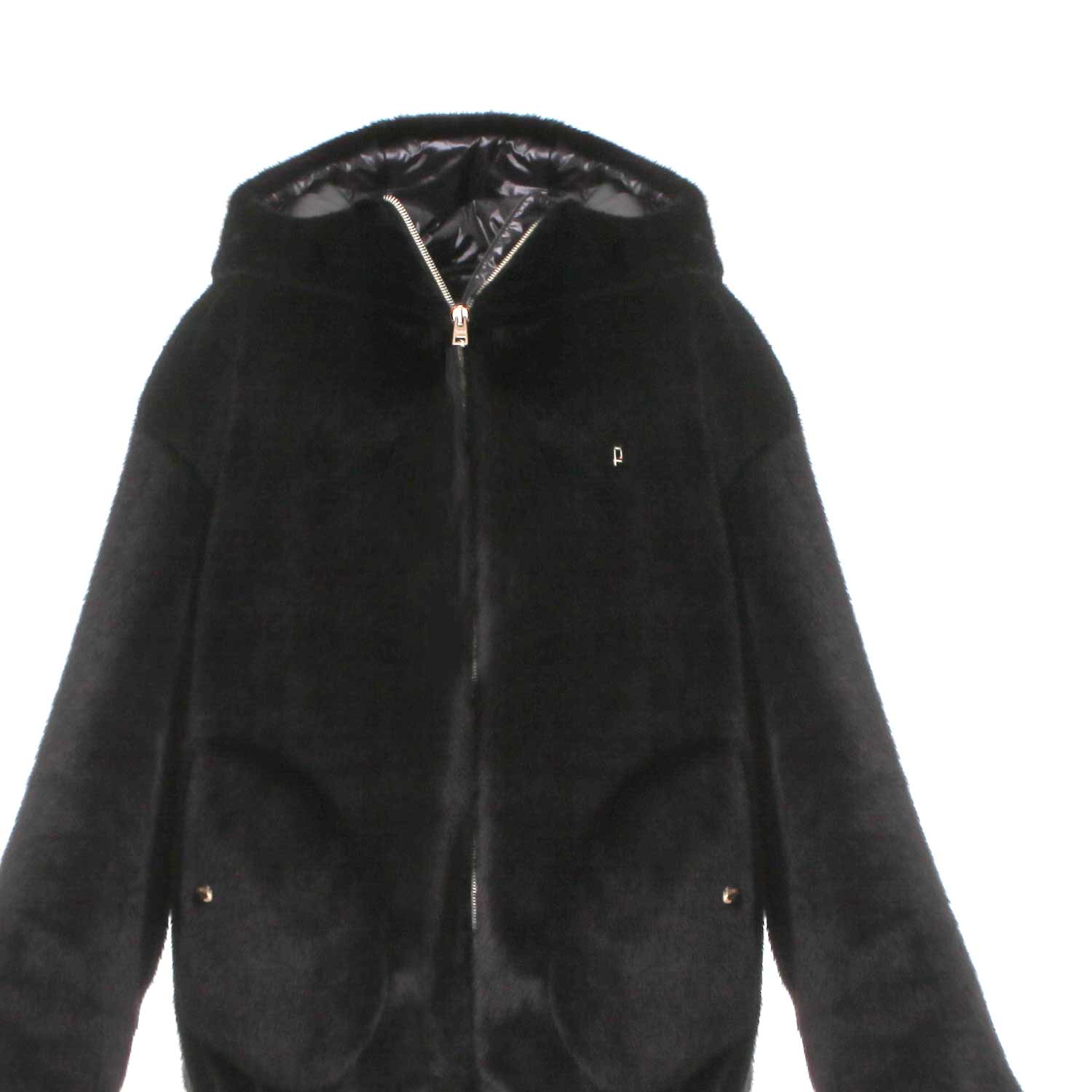 GIUBBOTTO IN ECO-PELLICCIA NERO - annameglio.com abbigliamento moda