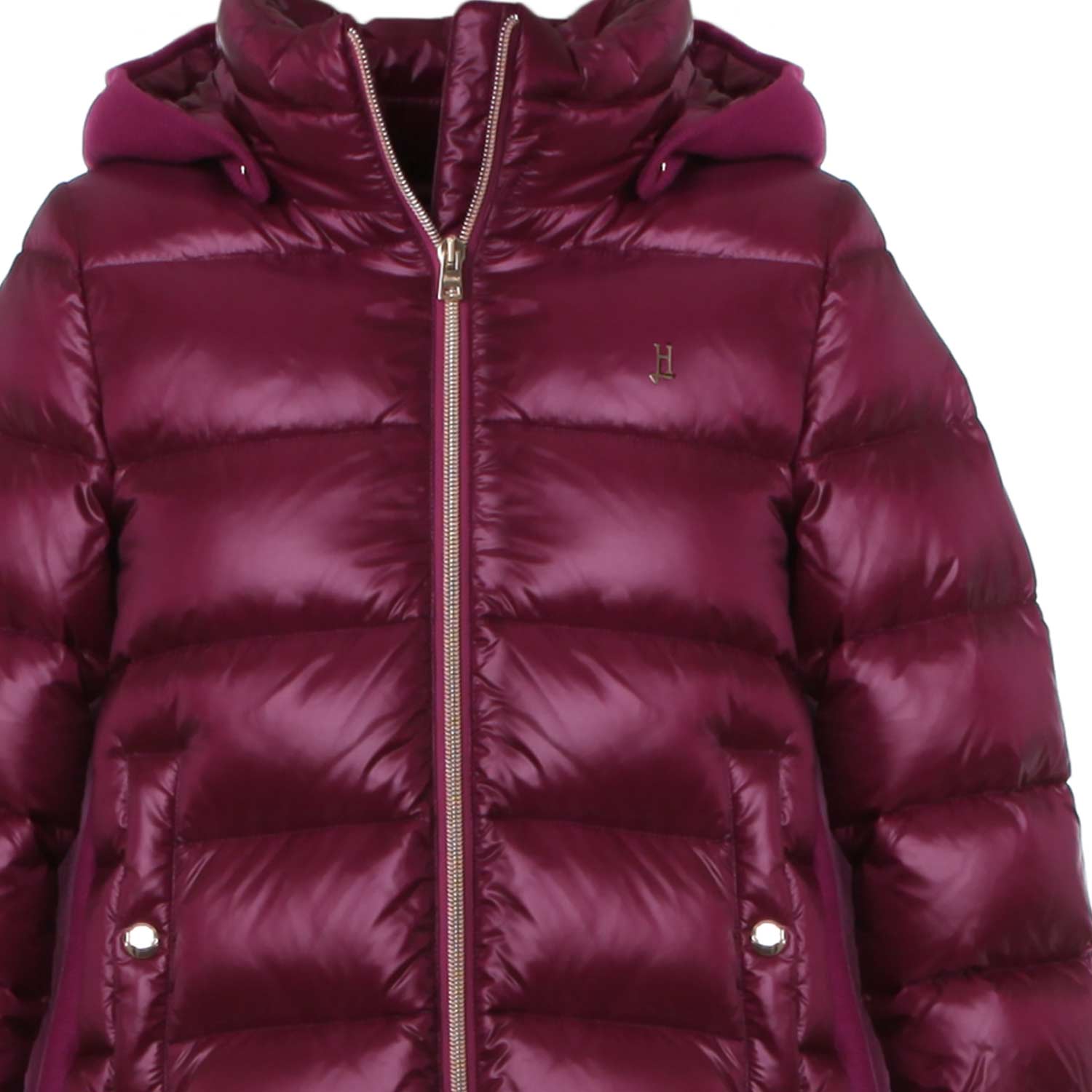 PIUMINO BURGUNDY IN NYLON E LANA BAMBINA - annameglio.com abbigliamento moda