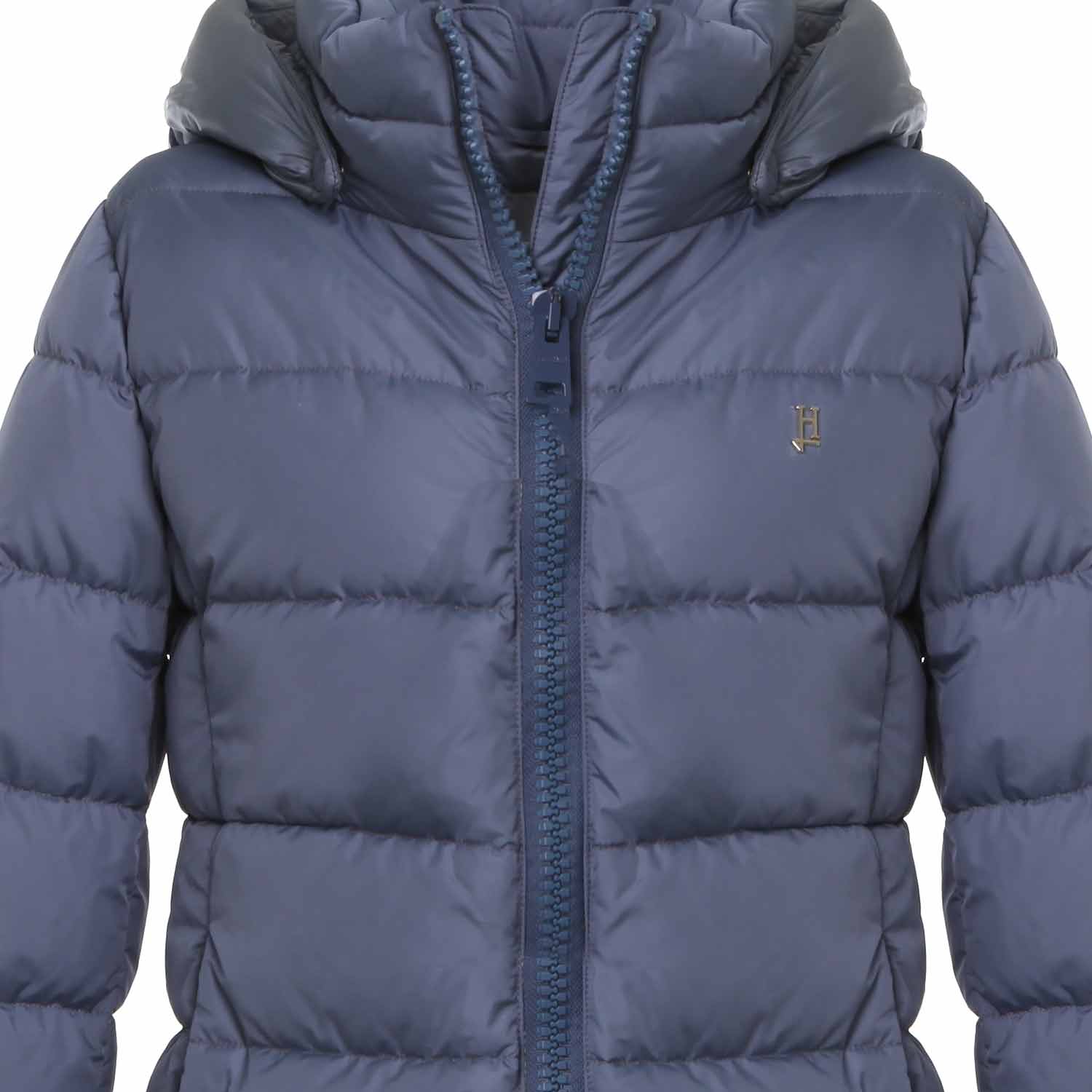 PIUMINO CORTO BLU POLVERE BAMBINA E TEENAGER - annameglio.com abbigliamento moda