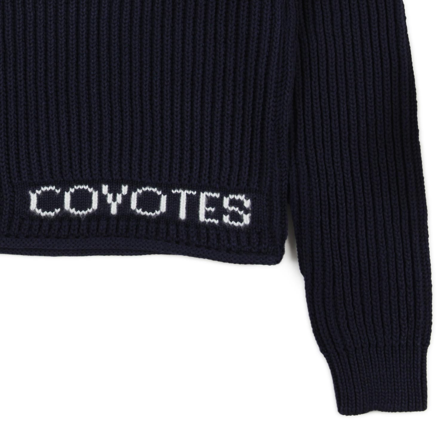 MAGLIONE CROPPED BLU NAVY CON LOGO - annameglio.com abbigliamento moda