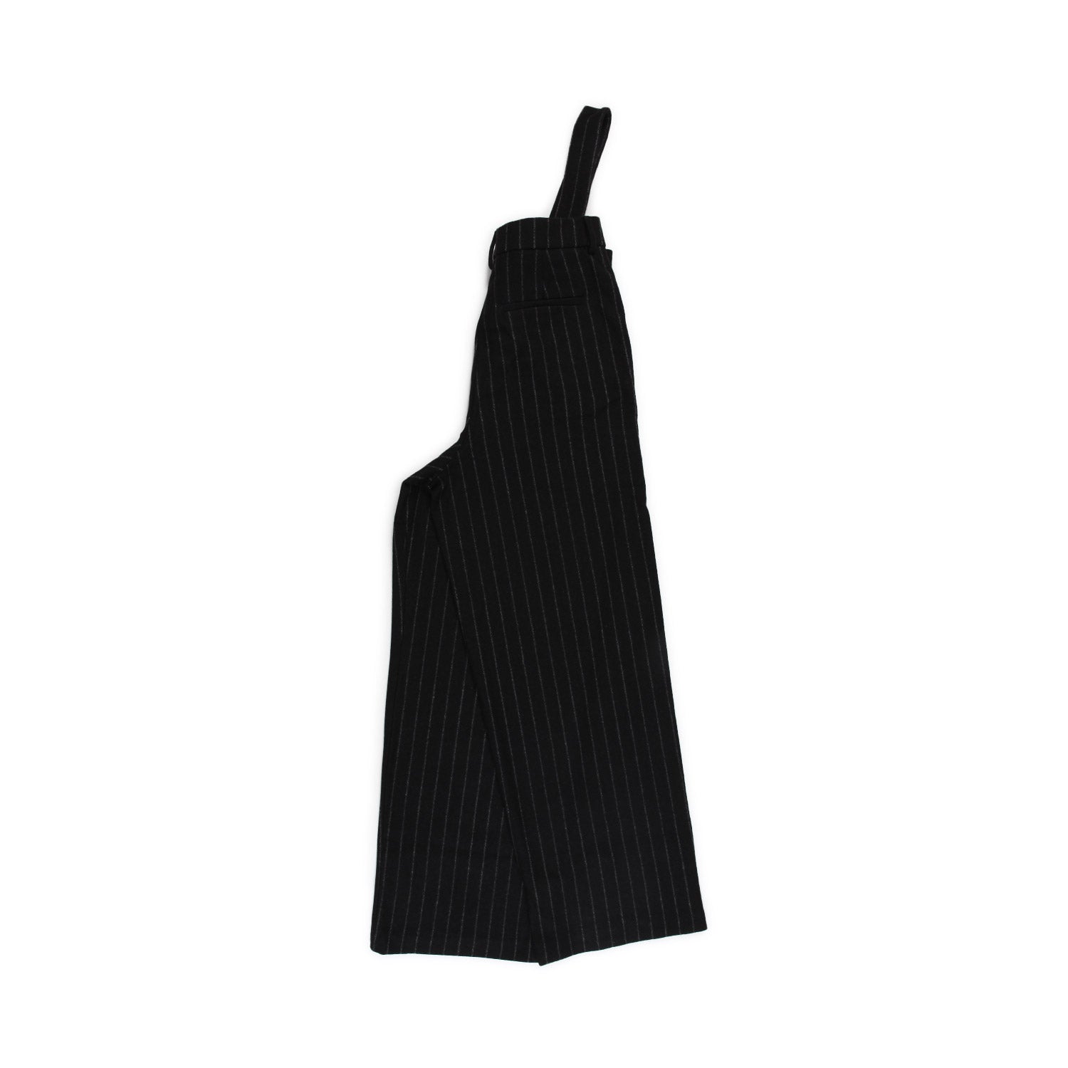 PANTALONE NERO GESSATO CON BRETELLA - annameglio.com abbigliamento moda