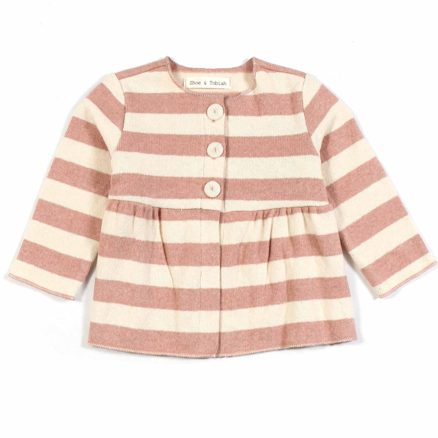 CARDIGAN A STRISCE PANNA E ROSA NEONATA - annameglio.com abbigliamento moda