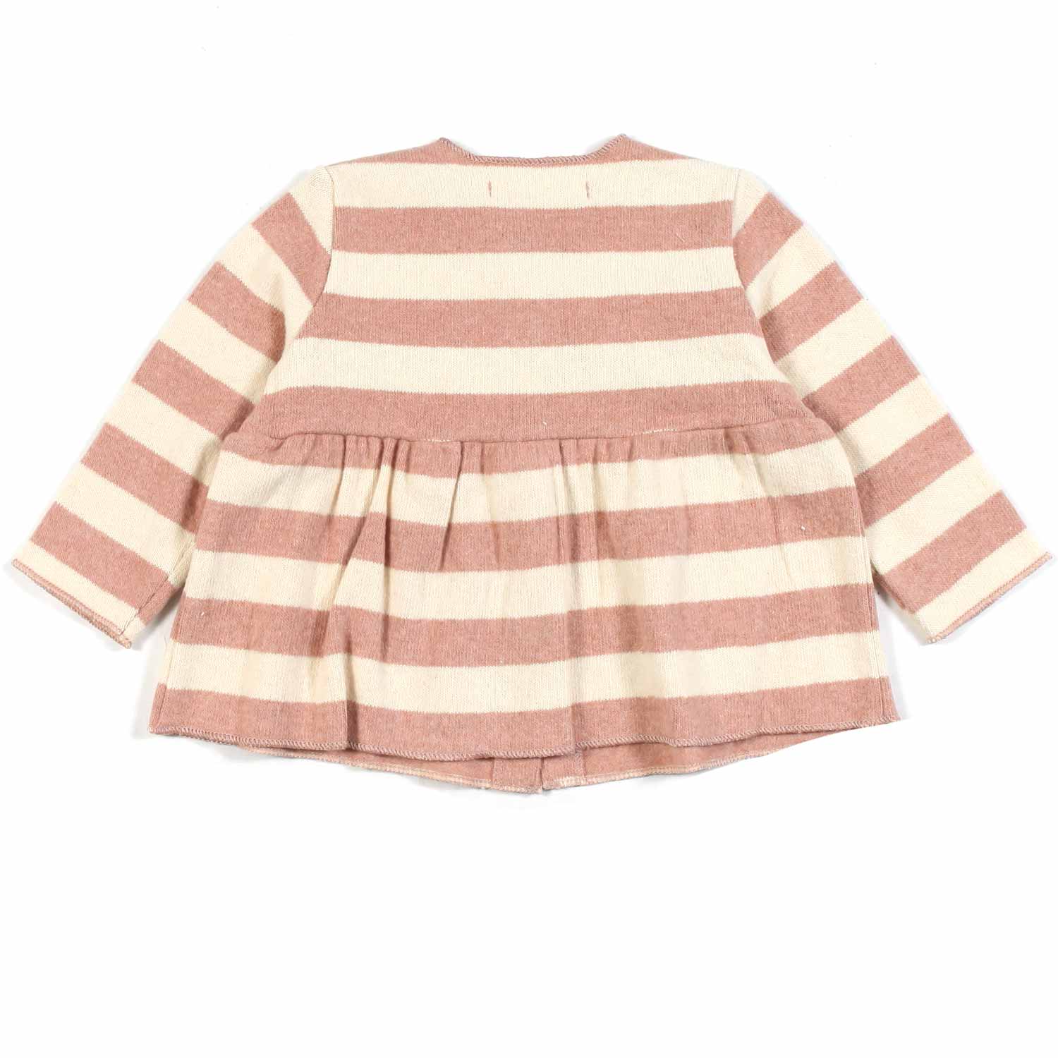 CARDIGAN A STRISCE PANNA E ROSA NEONATA - annameglio.com abbigliamento moda