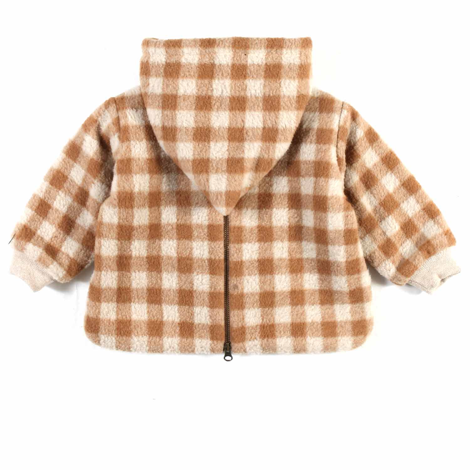 CAPPOTTINO VICHY PANNA E CAMMELLO BABY UNISEX - annameglio.com abbigliamento moda