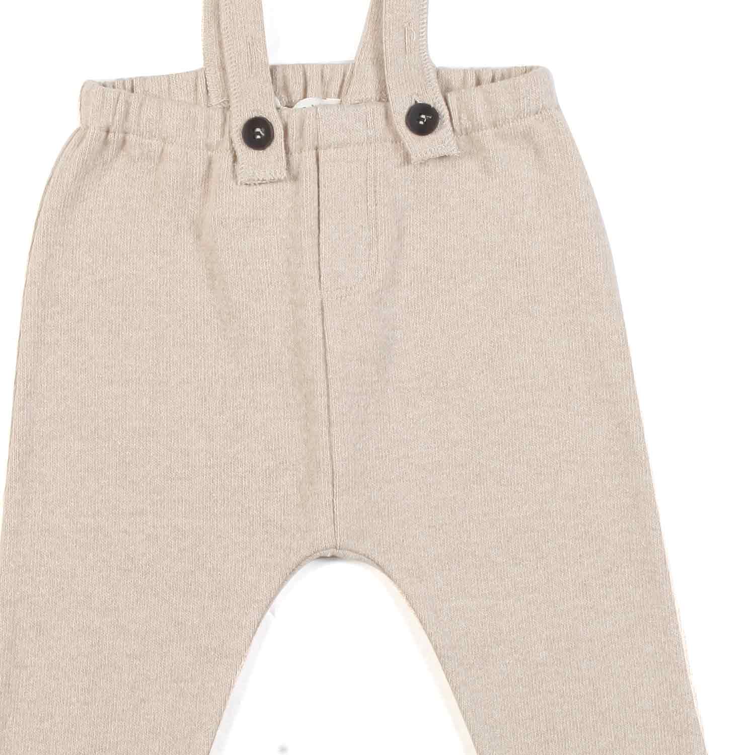 PANTALONE BEIGE CON BRETELLE NEONATO - annameglio.com abbigliamento moda