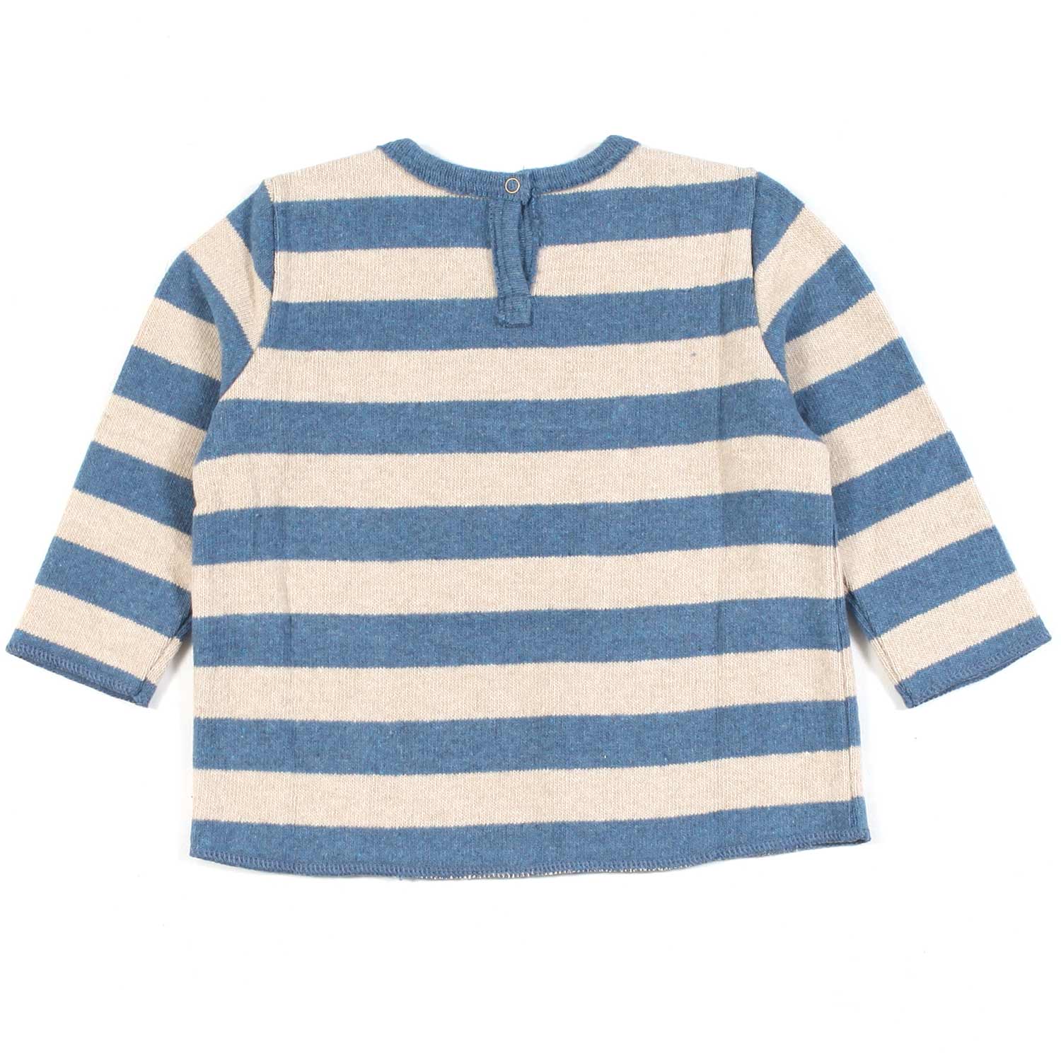 T-SHIRT MANICA LUNGA BEIGE E AZZURRA NEONATO - annameglio.com abbigliamento moda