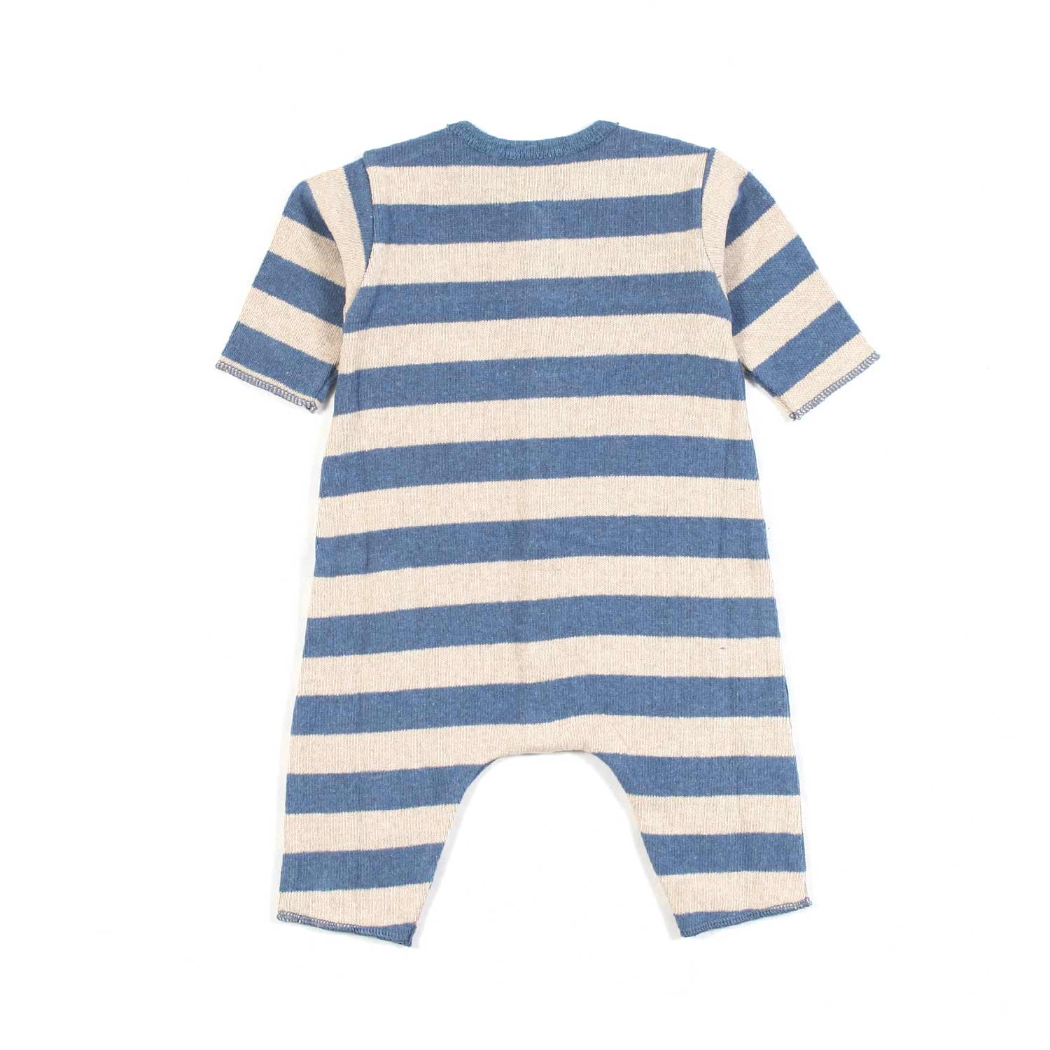 TUTINA UNISEX BIANCO NATURALE E AZZURRA A STRISCE - annameglio.com abbigliamento moda