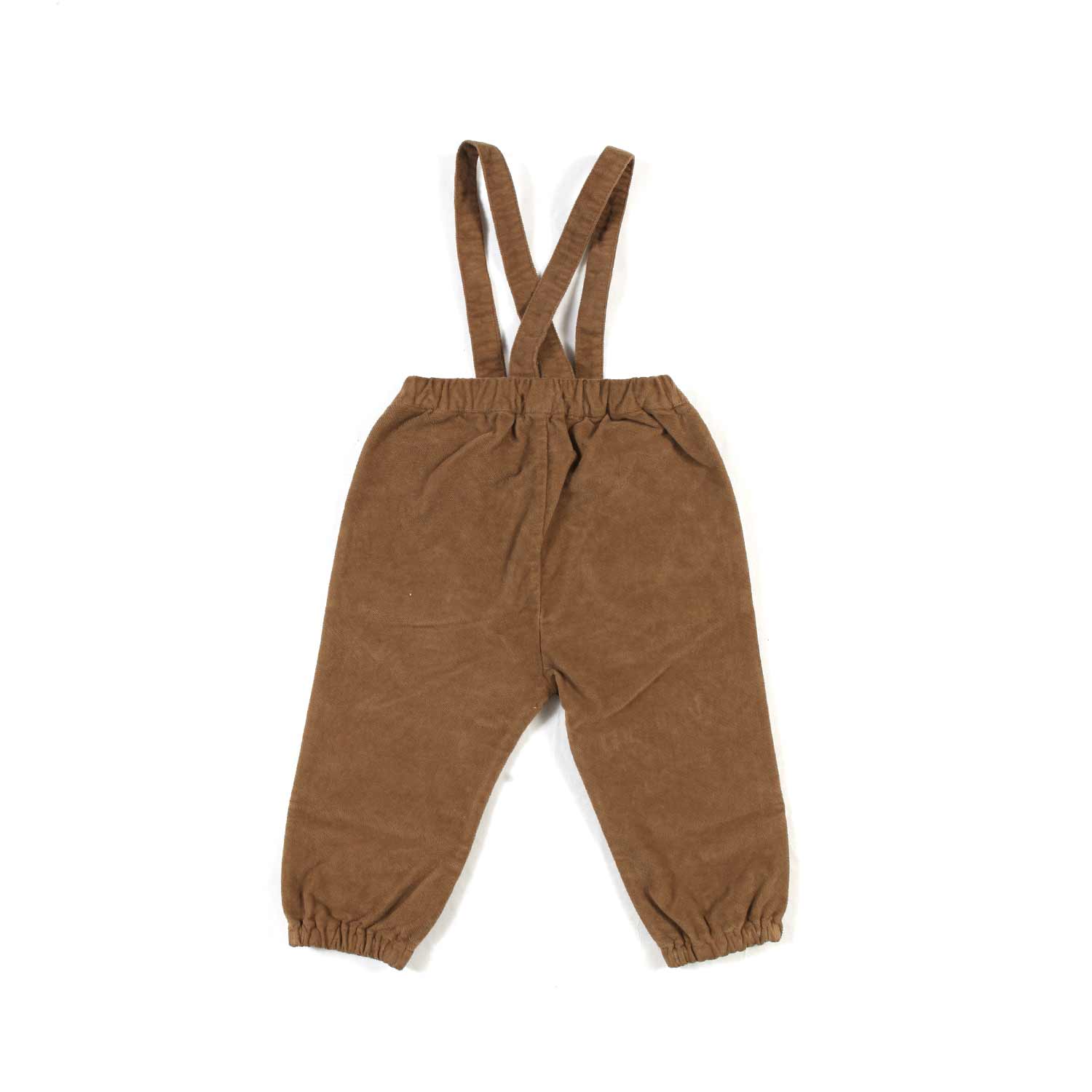 PANTALONE MARRONE CON BRETELLE NEONATO - annameglio.com abbigliamento moda