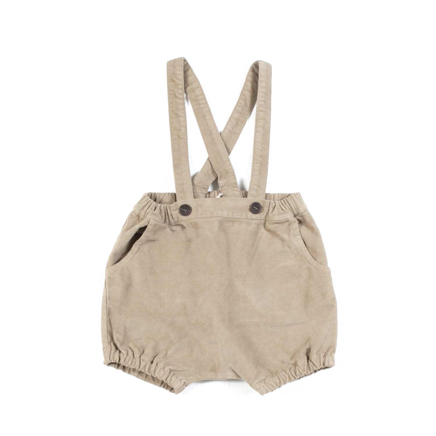 BLOOMERS VERDE OLIVA CON BRETELLE NEONATO - annameglio.com abbigliamento moda