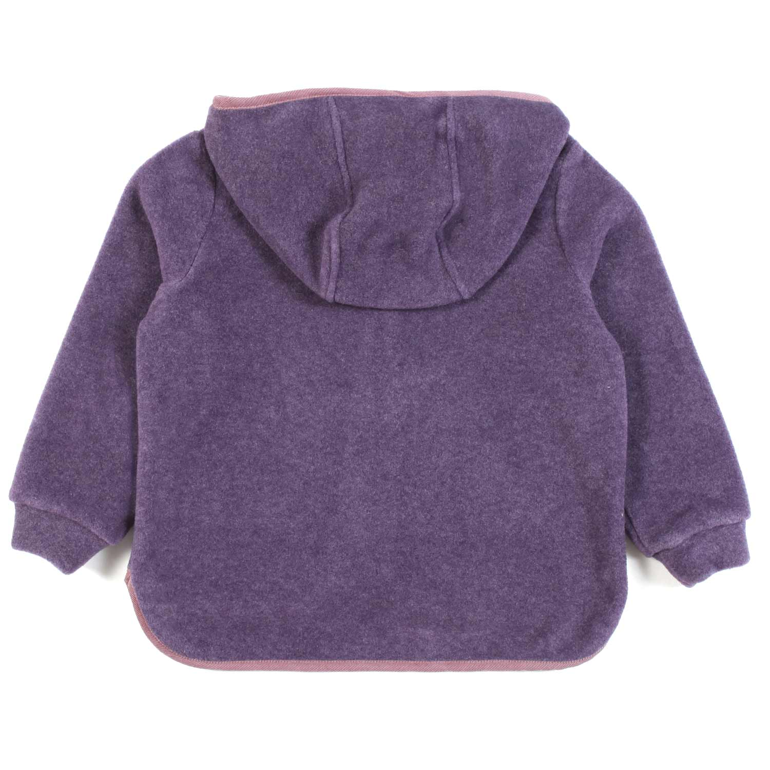 FELPA VIOLA DI PILE CON CAPPUCCIO BAMBINA - annameglio.com abbigliamento moda
