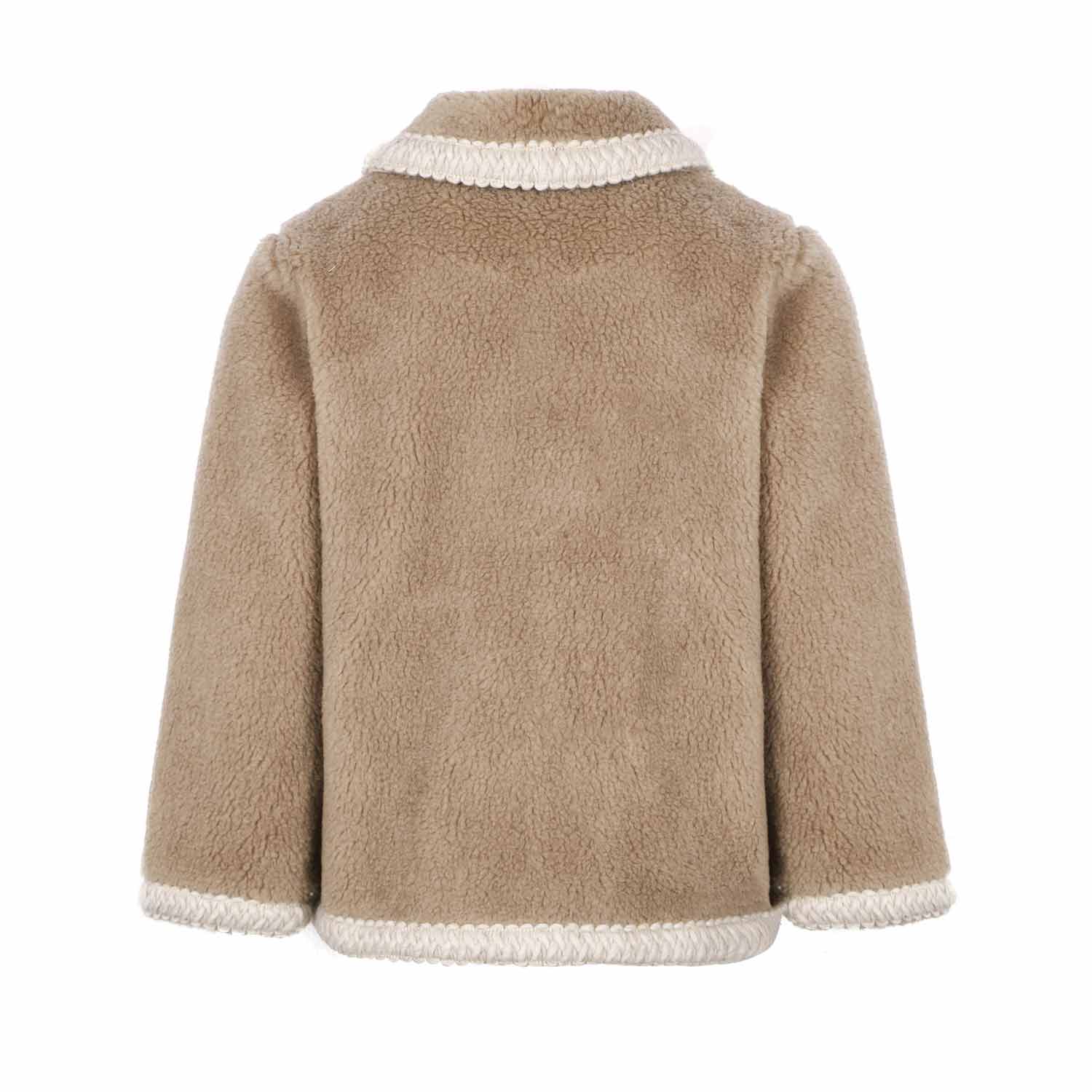 CAPPOTTO TEDDY NOCCIOLA E BEIGE BAMBINO - annameglio.com abbigliamento moda