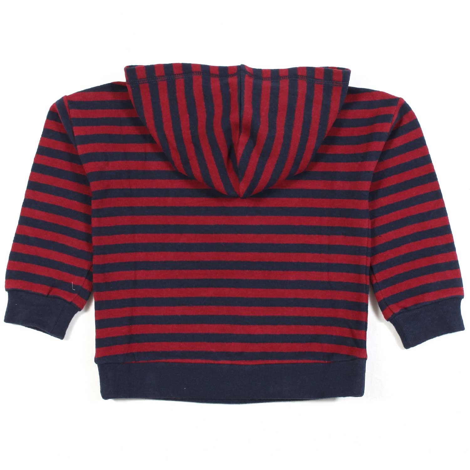 MAGLIA UNISEX ROSSA E BLU A RIGHE CON CAPPUCCIO - annameglio.com abbigliamento moda