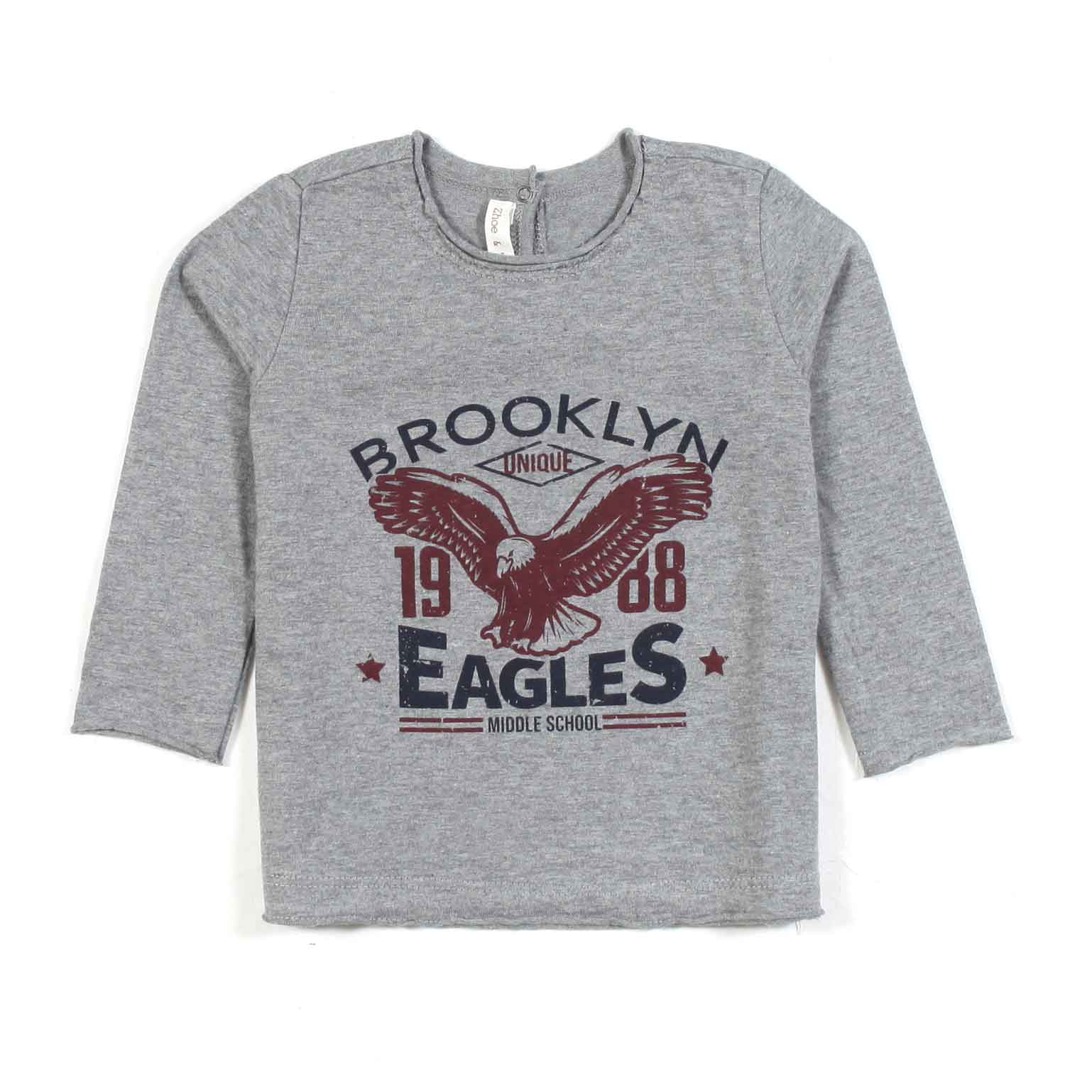 T-SHIRT MANICA LUNGA GRIGIA BIMBA E BIMBO - annameglio.com abbigliamento moda