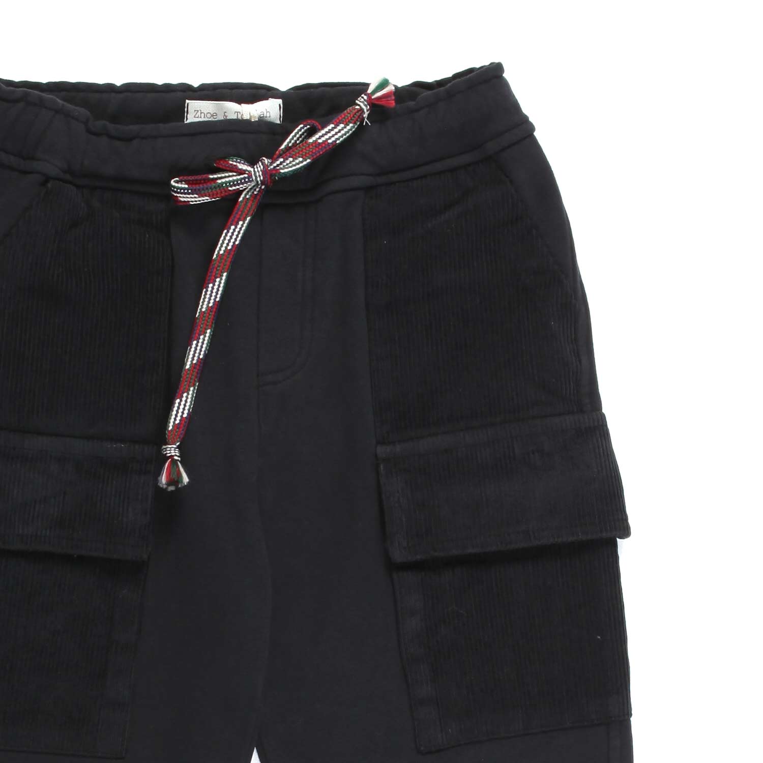 PANTALONE CARGO NERO CON COULISSE - annameglio.com abbigliamento moda