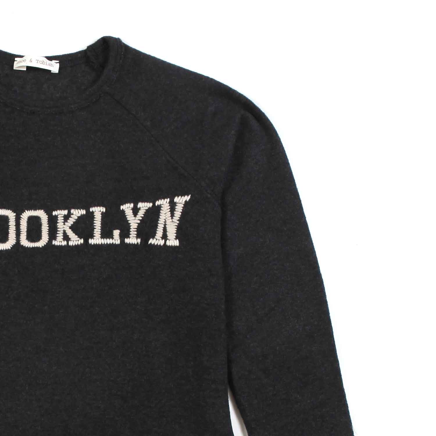 MAGLIA ANTRACITE CON TOPPE VICHY AMARANTO BAMBINA - annameglio.com abbigliamento moda