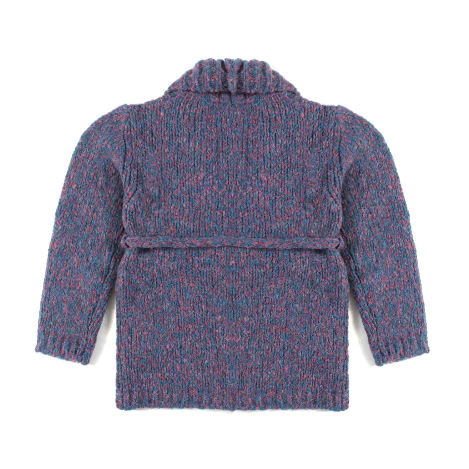 CARDIGAN MELANGE BLU E VIOLA BAMBINA - annameglio.com abbigliamento moda