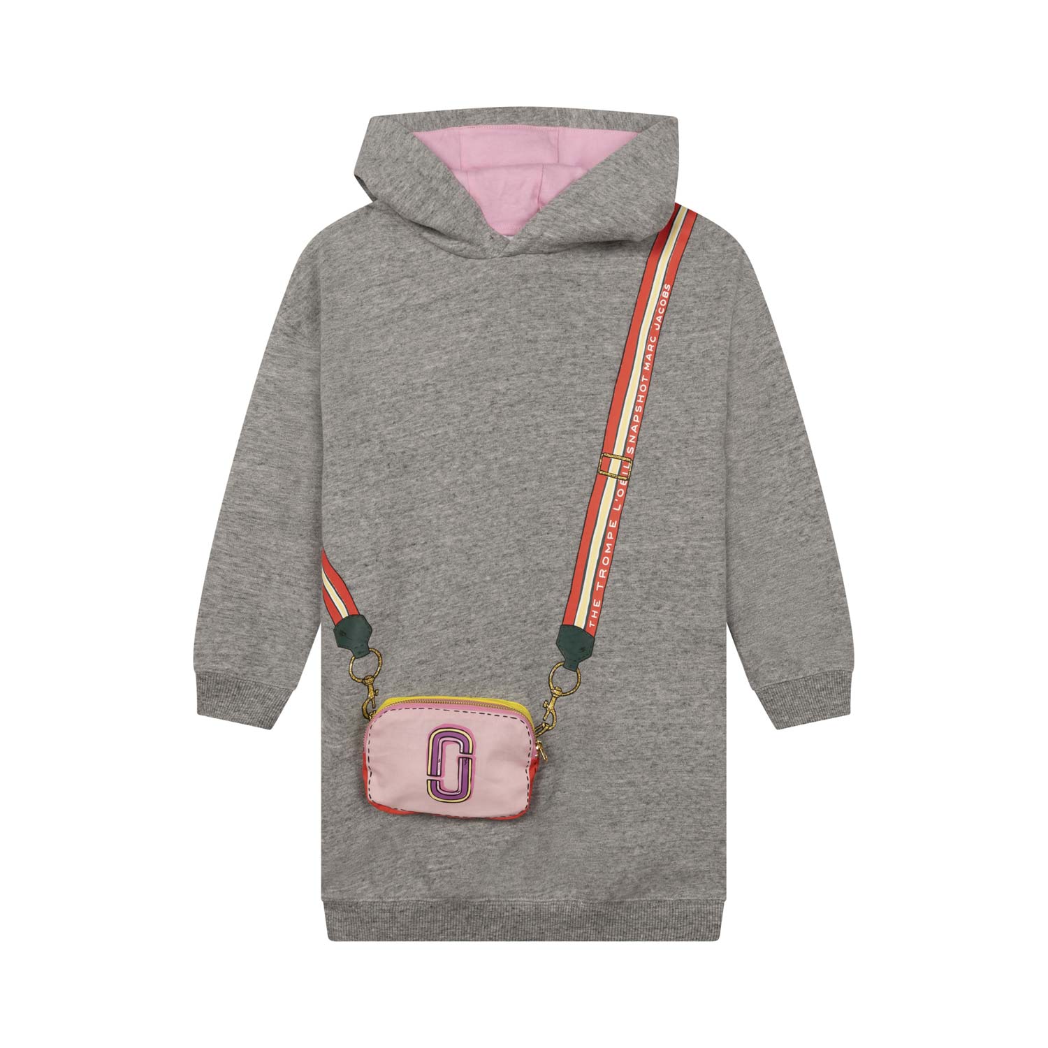 VESTITO GRIGIO IN FELPA CON CAPPUCCIO BAMBINA - annameglio.com abbigliamento moda