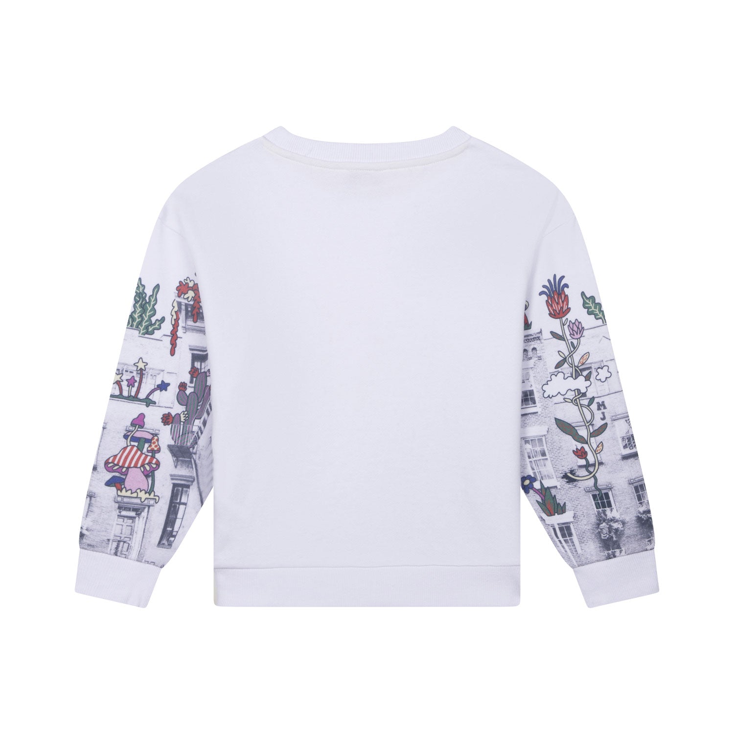 FELPA BIANCA CON STAMPE MULTICOLOR BAMBINA - annameglio.com abbigliamento moda