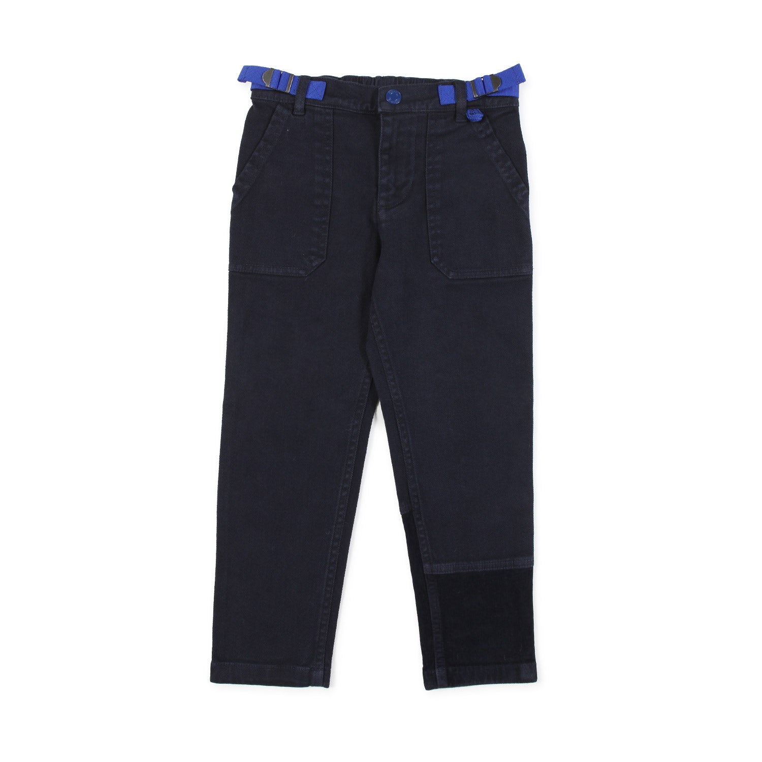 PANTALONE BLU NAVY BAMBINO CON CINTURINI - annameglio.com abbigliamento moda
