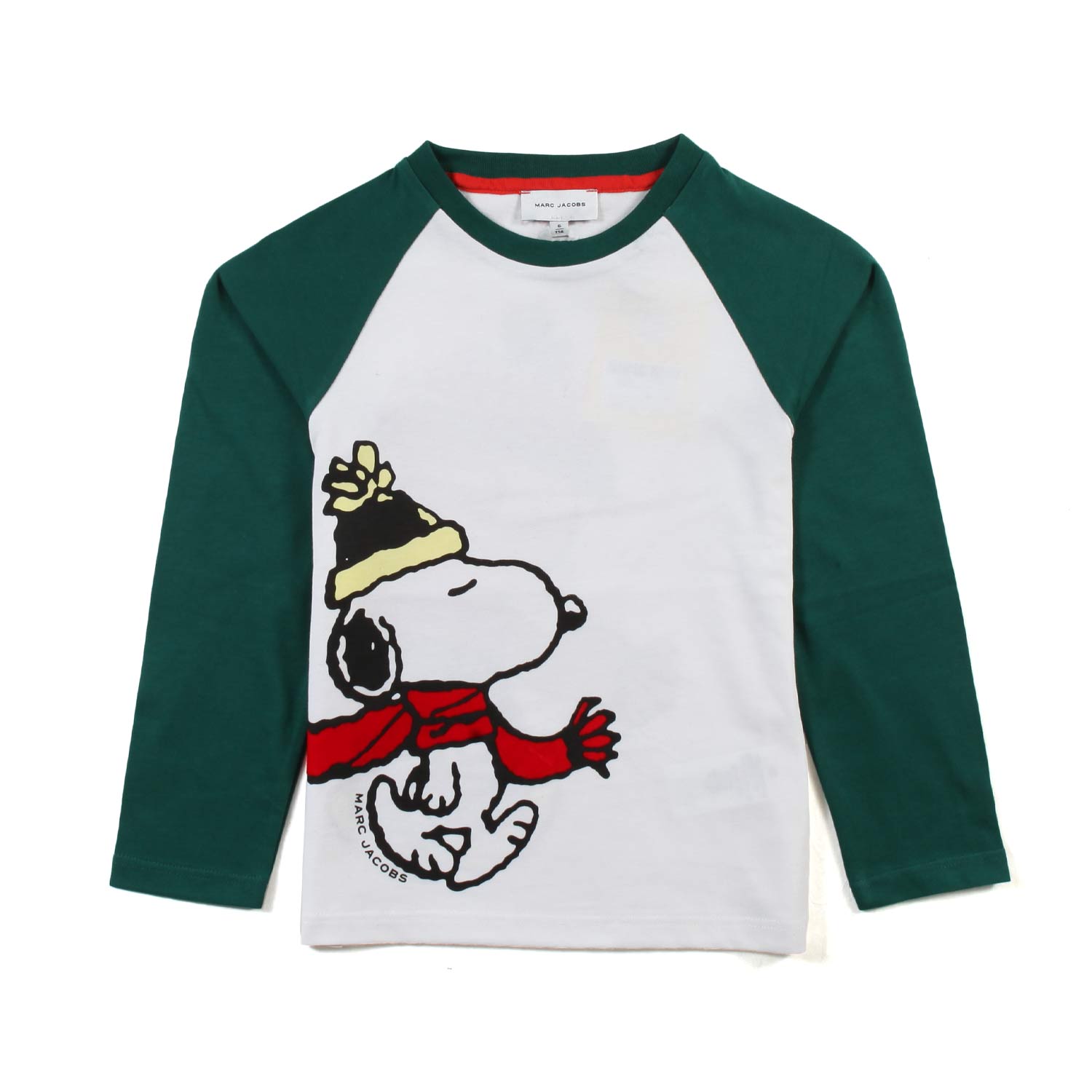 T-SHIRT PEANUTS MANICA LUNGA BIANCA E VERDE - annameglio.com abbigliamento moda