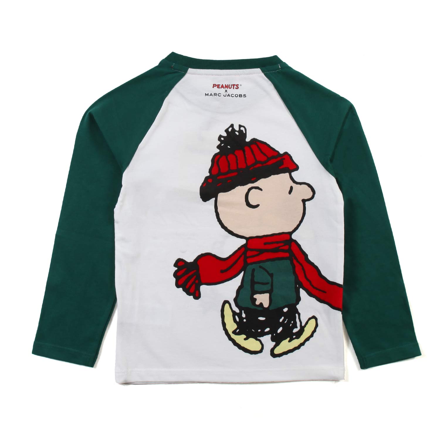 T-SHIRT PEANUTS MANICA LUNGA BIANCA E VERDE - annameglio.com abbigliamento moda